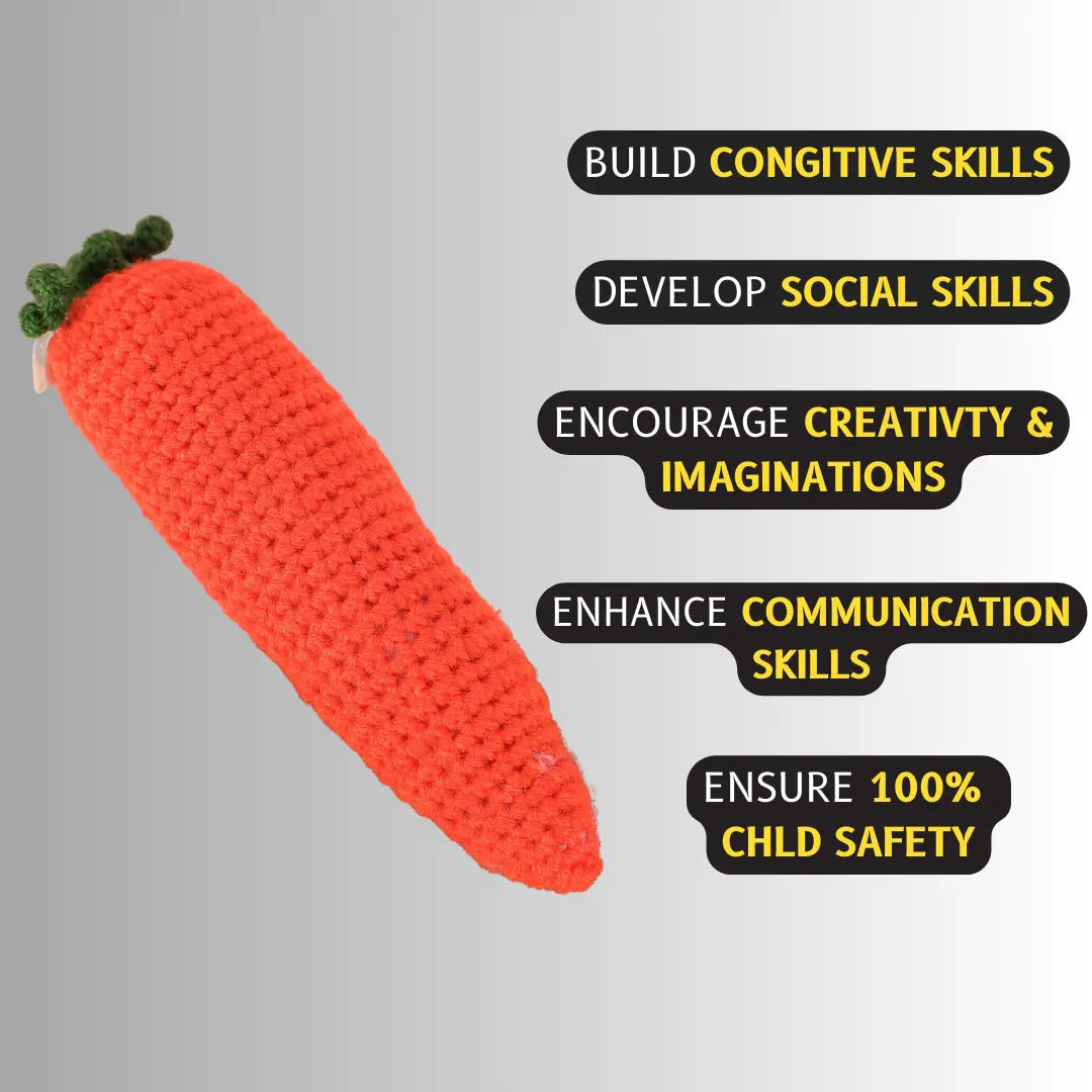 Crochet Carrot Handmade Toy