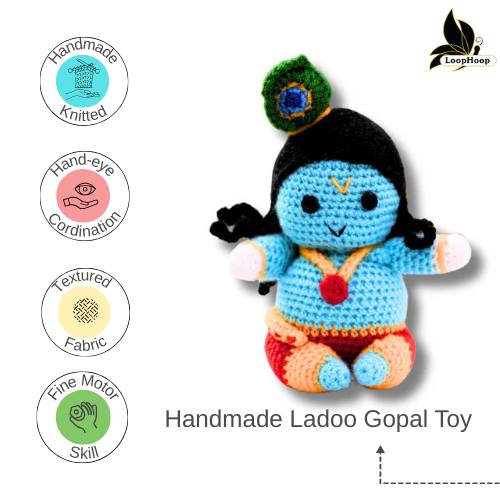 Handmade Crochet Ladoo Gopal  Toy