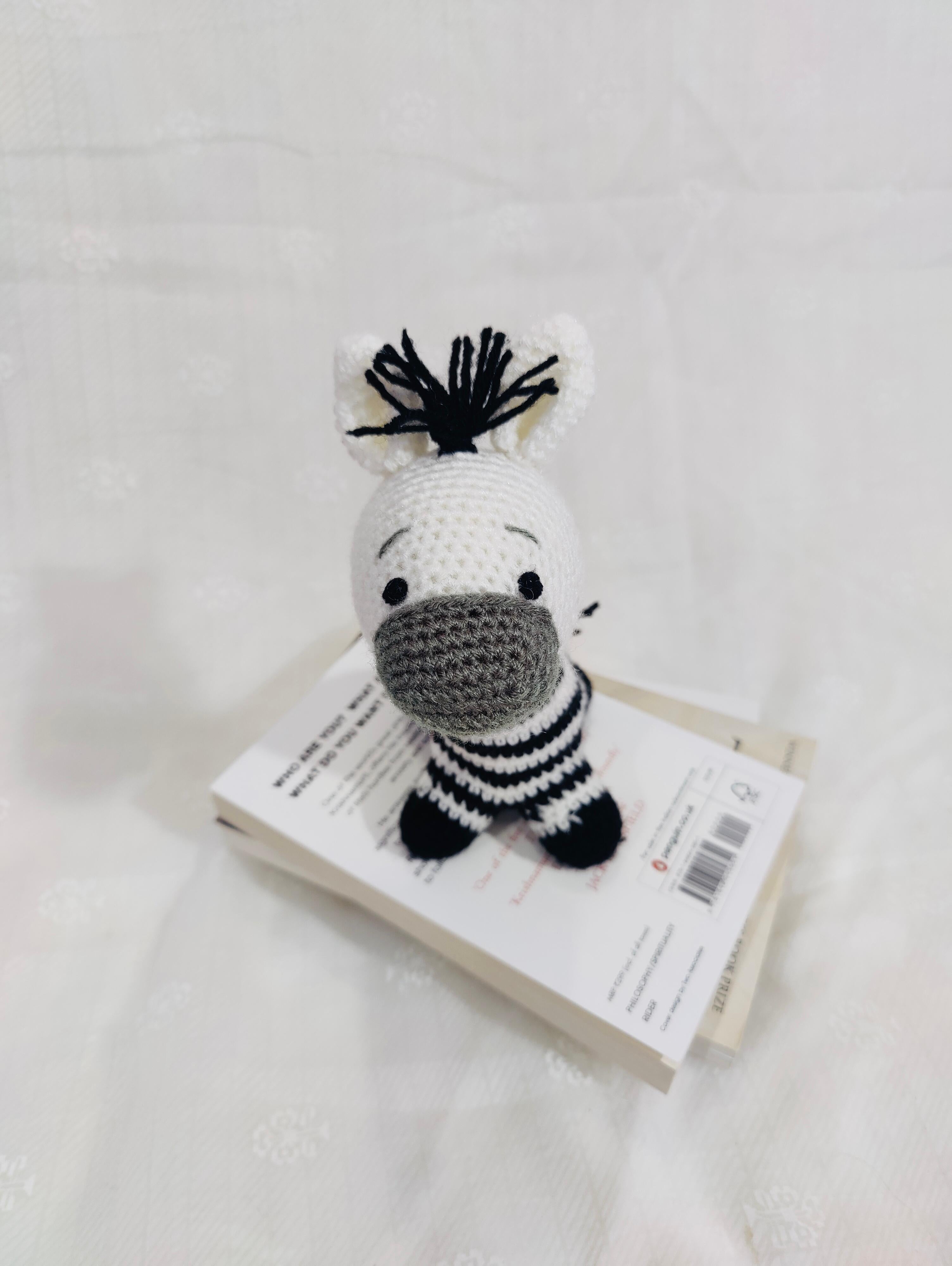 Crochet Handmade Baby Zebra Toy
