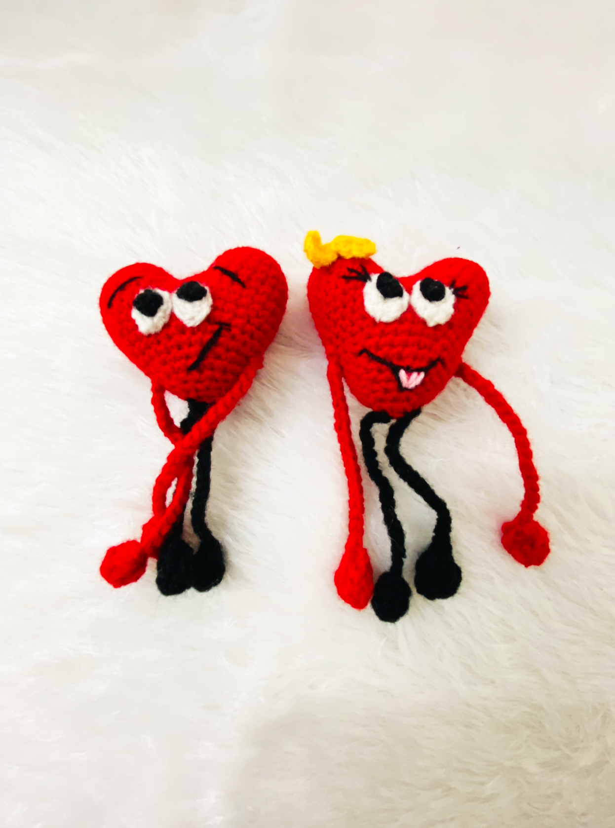 Crochet Heart Pair