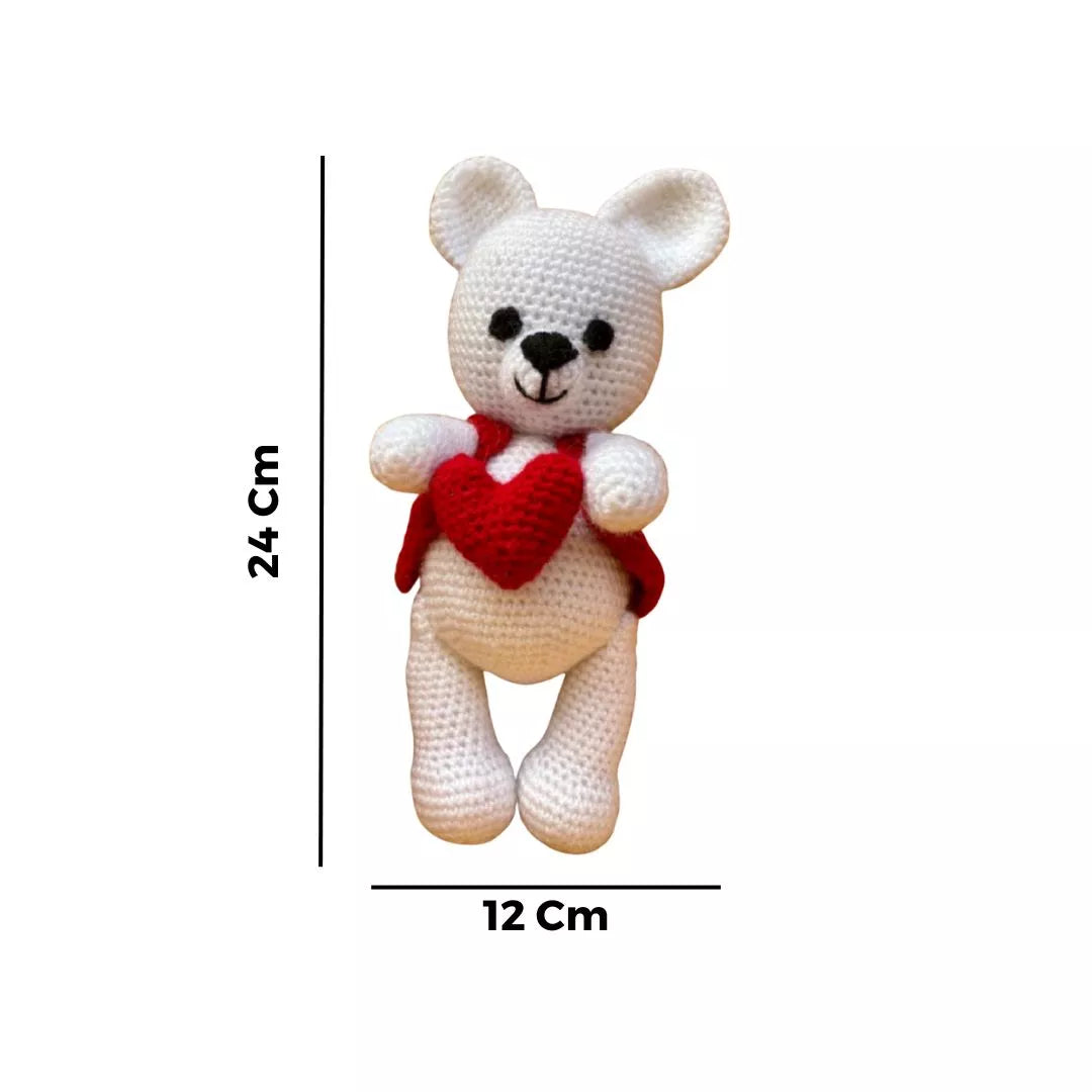 Crochet Love Teddy Handmade Toy