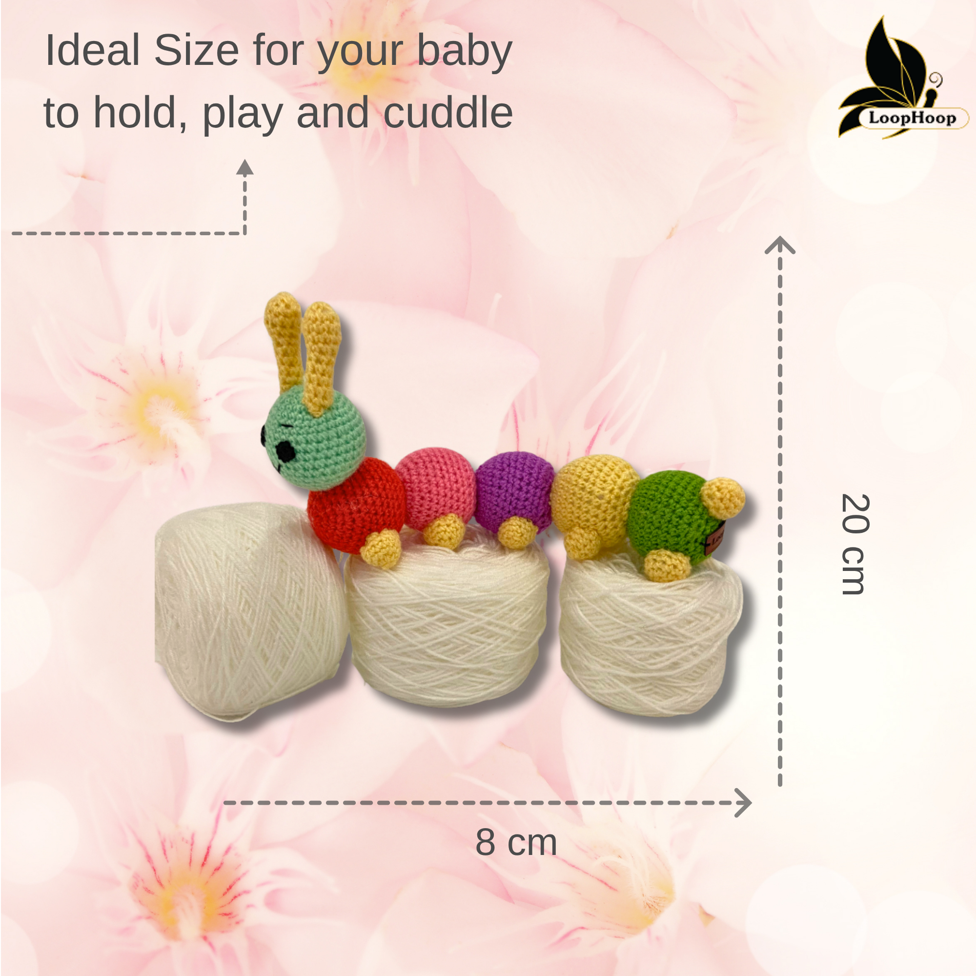 Crochet handmade Caterpillar Toy