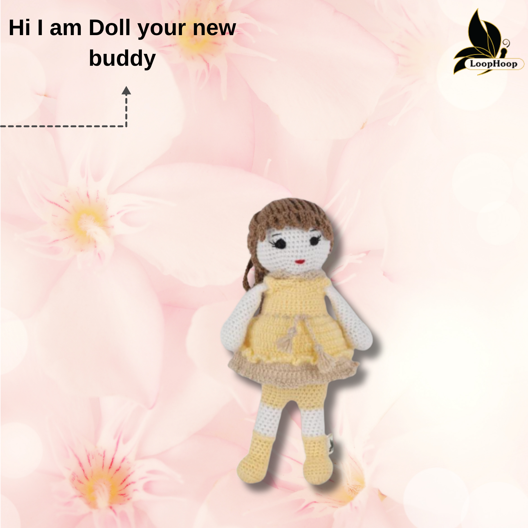 Crochet handmade Yellow Doll Toy & Crochet handmade Peter Bunny Toy