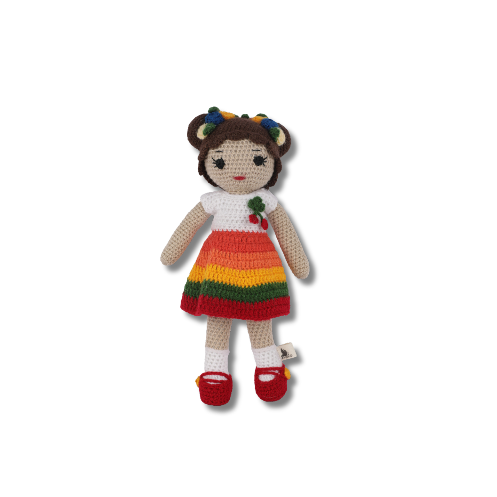 The Set of 2 Toys -Crochet handmade Shyam Krishna toy & Crochet handmade Rainbow Doll toy