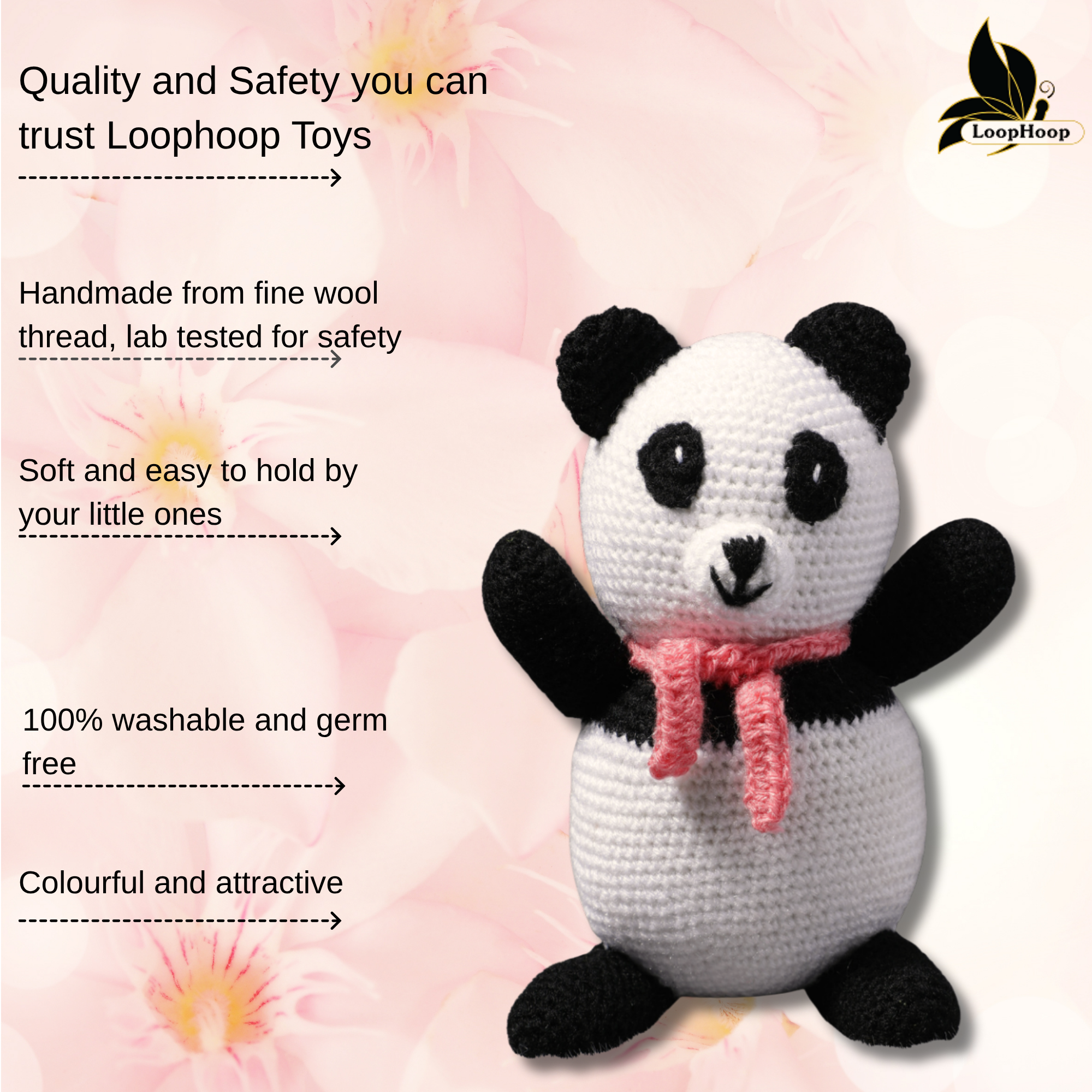 Crochet Panda Handmade Soft Toy