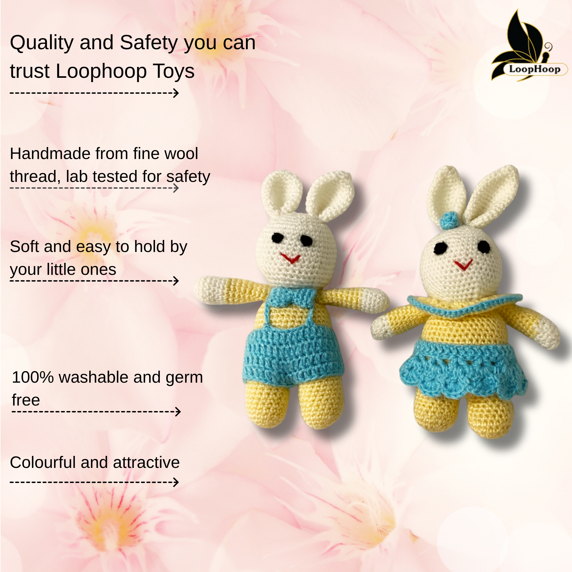 Crochet Rabbit pair