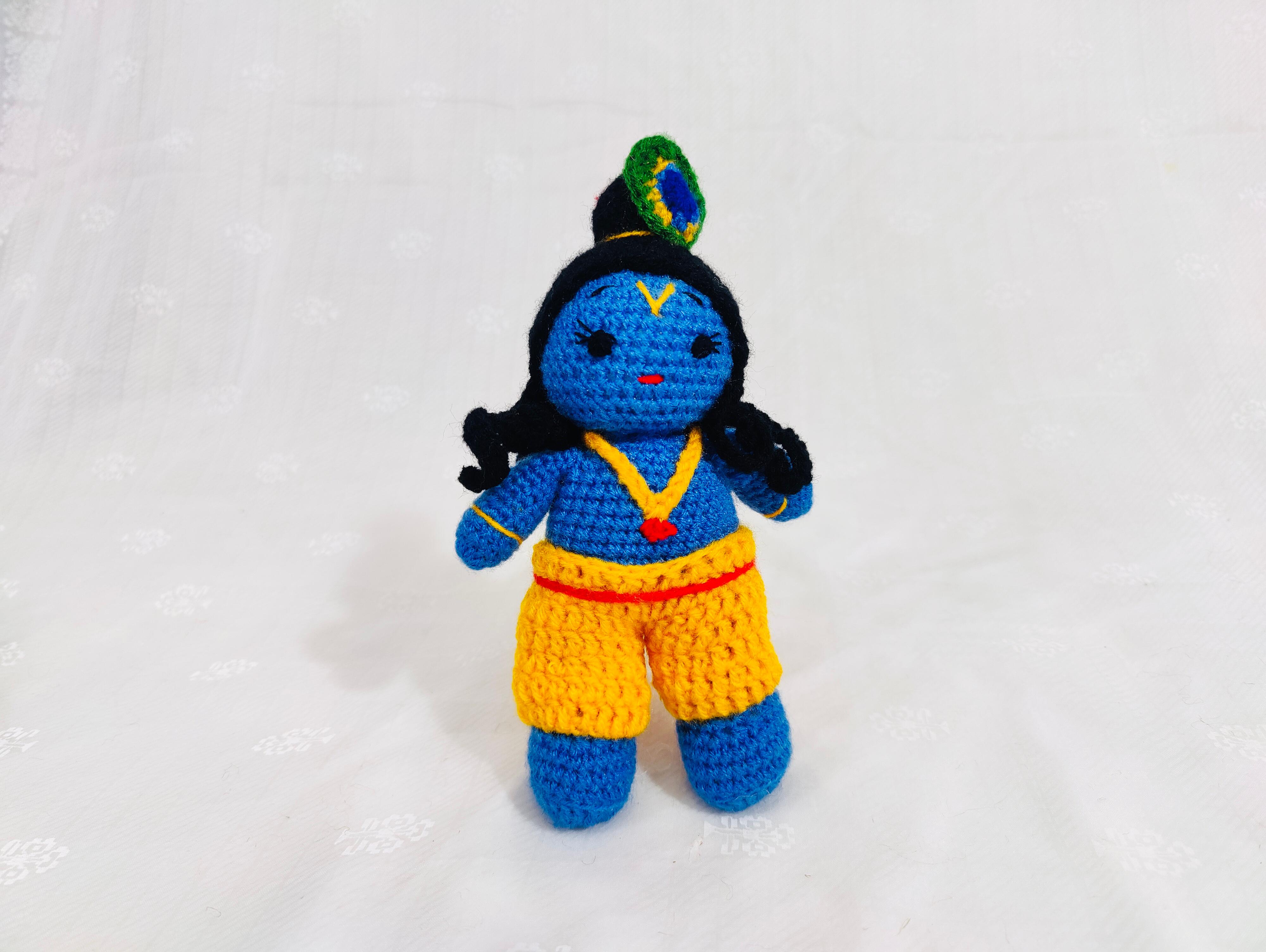 Crochet Handmade Small Krishna Toy