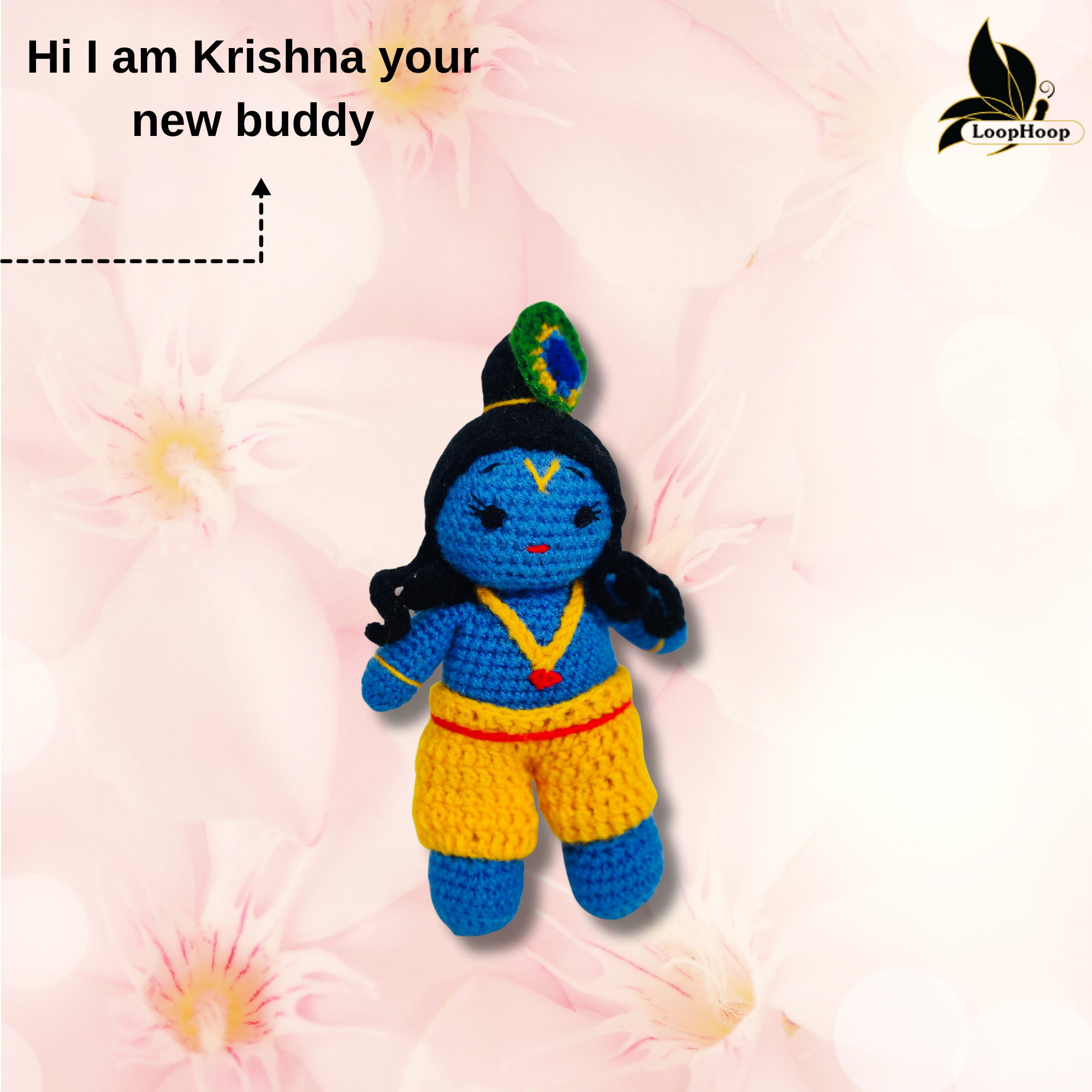 Crochet Handmade Small Krishna Toy