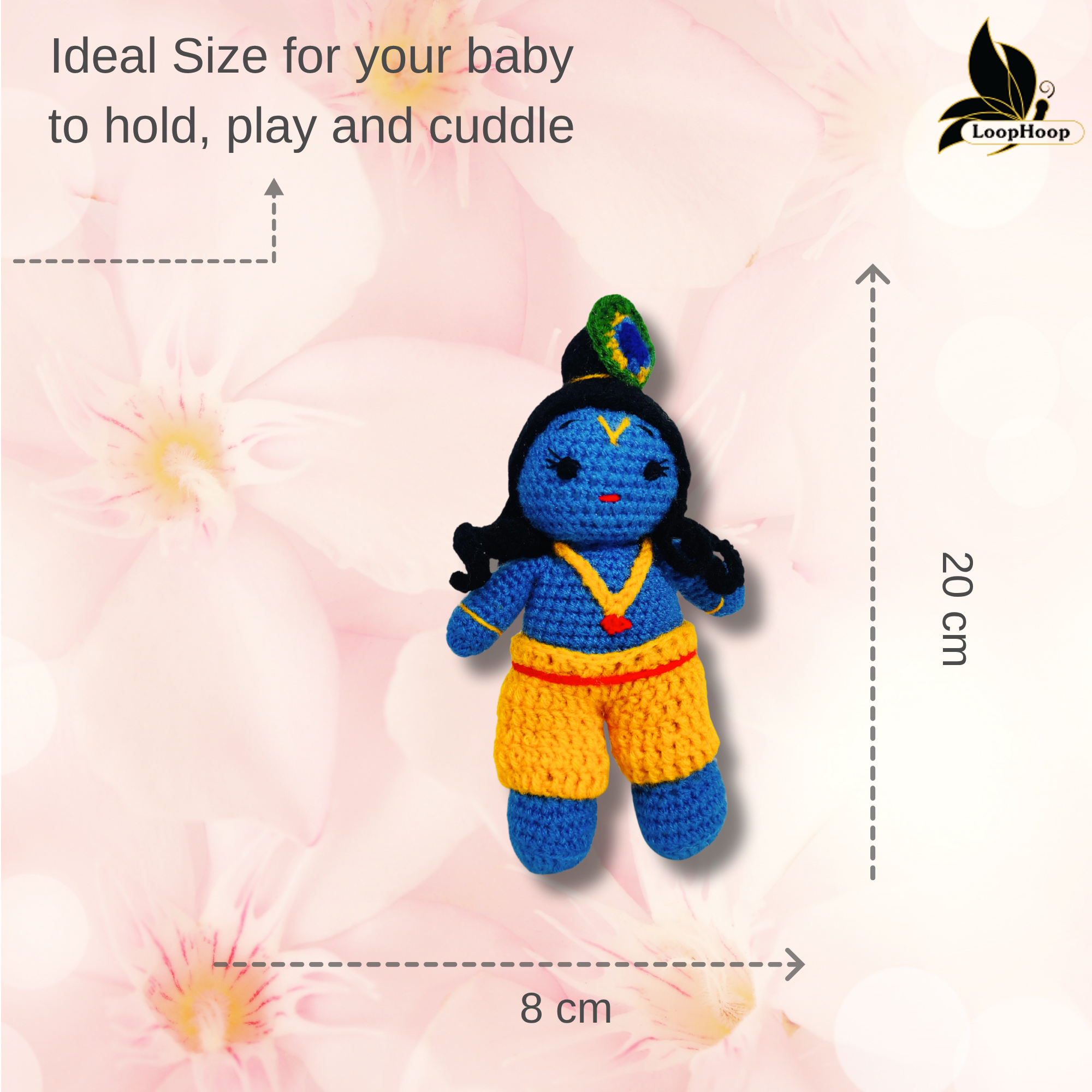 Crochet Handmade Small Krishna Toy