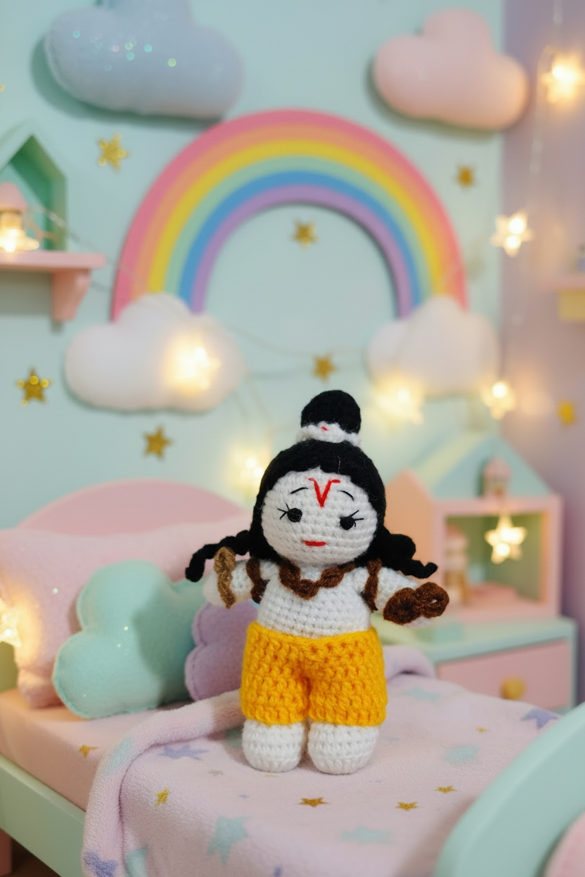 Crochet Handmade Small Ram Ji Toy