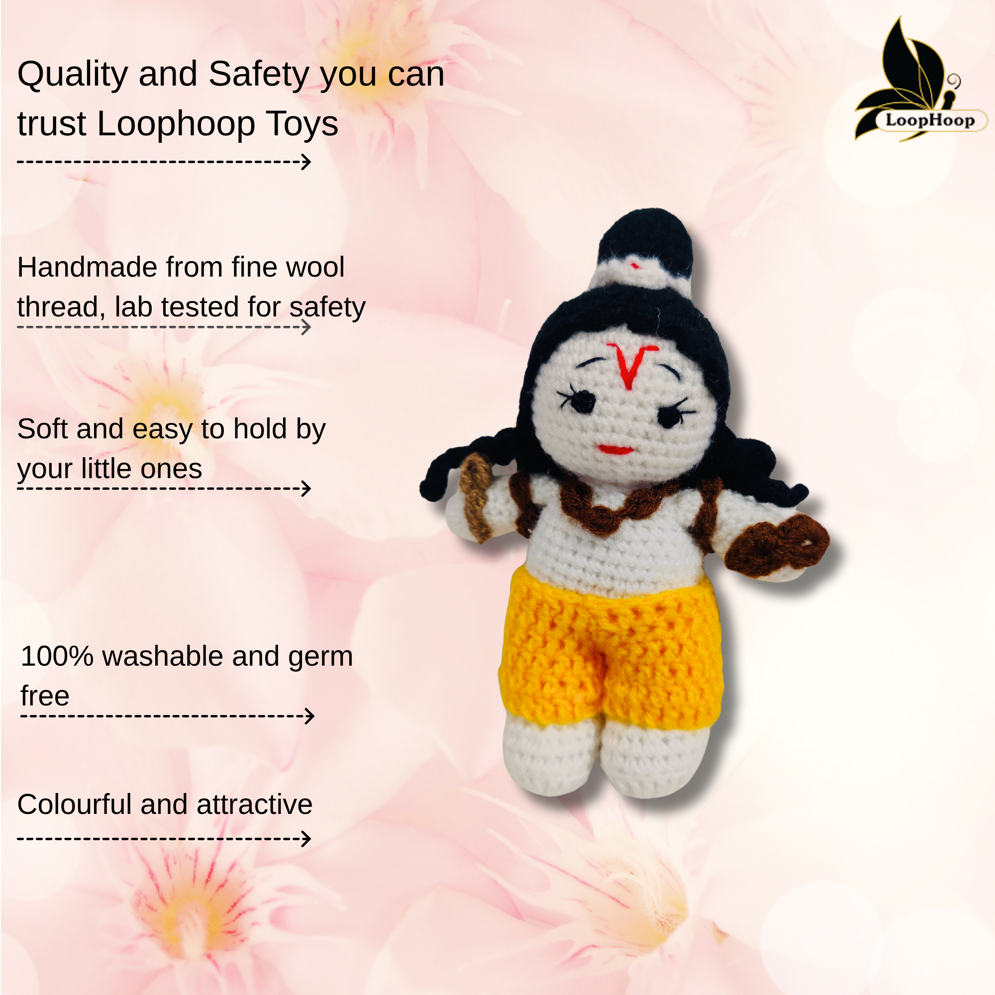 Crochet Handmade Small Ram Ji Toy