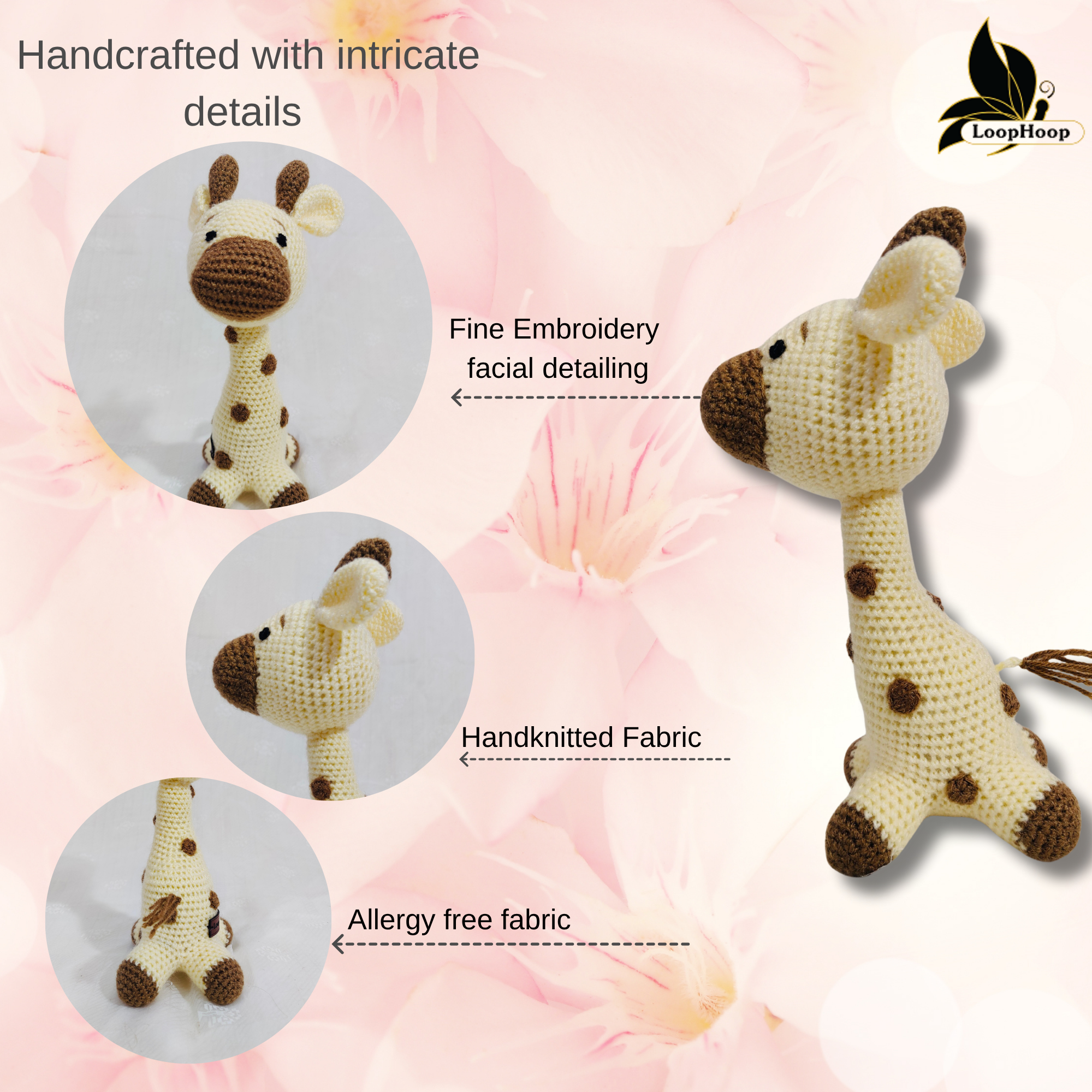 Crochet Handmade Baby Giraffe Toy