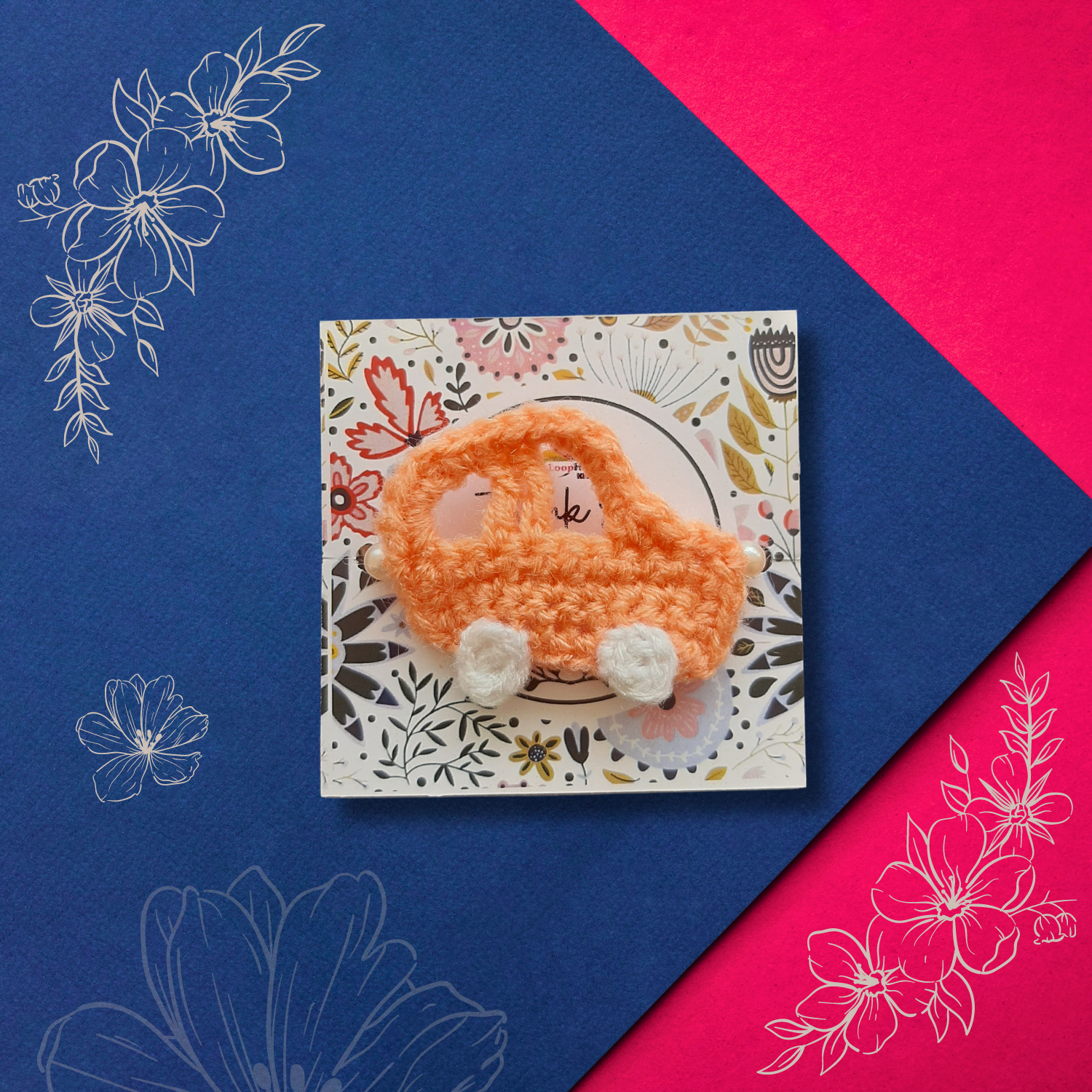 Handmade Crochet Car Rakhi and Polar bear