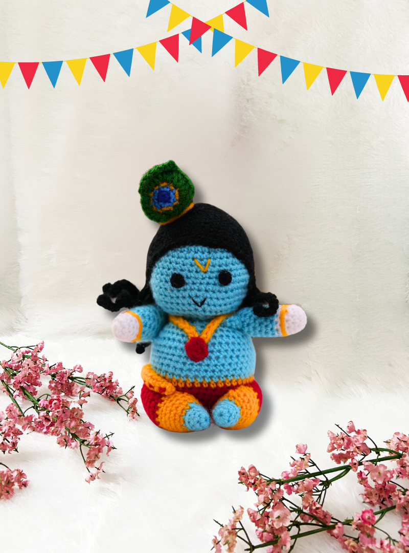 Handmade Crochet Ladoo Gopal  Toy