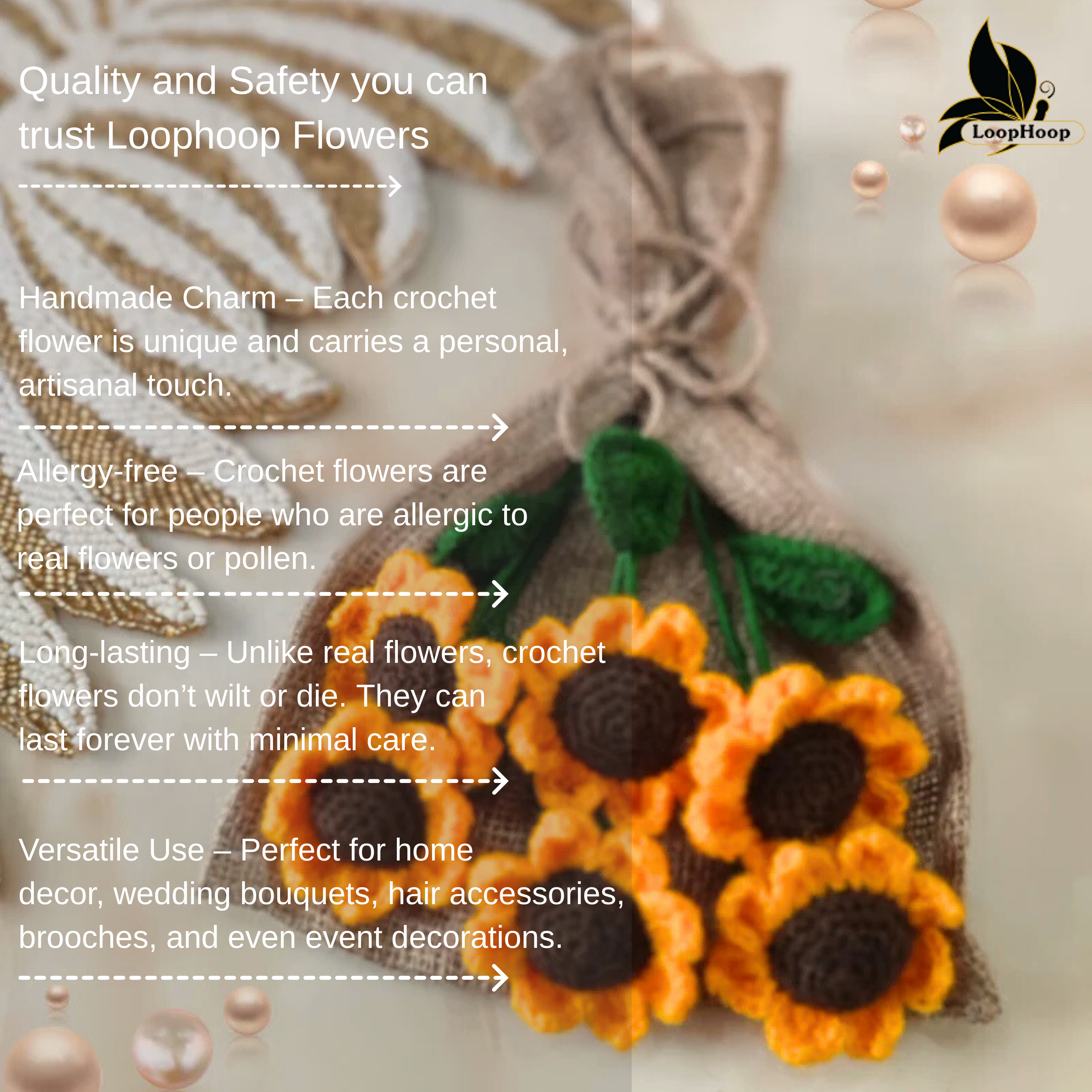 Yellow Mellow Handmade Crochet Sunflower Bouquet