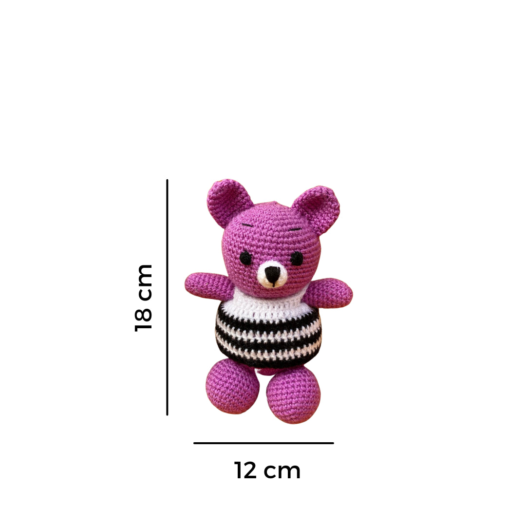 Crochet handmade Purple Teddy toy