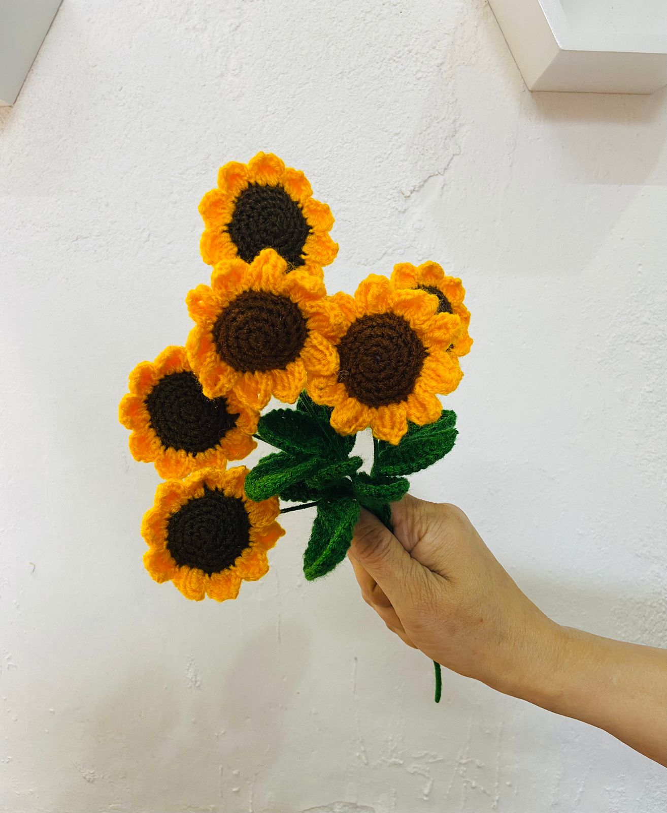 Handmade flower bunch- set of 6 sunflower