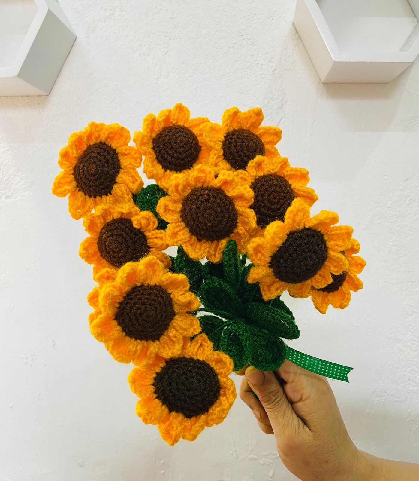 Handmade flower bunch- set of 12 sunflower
