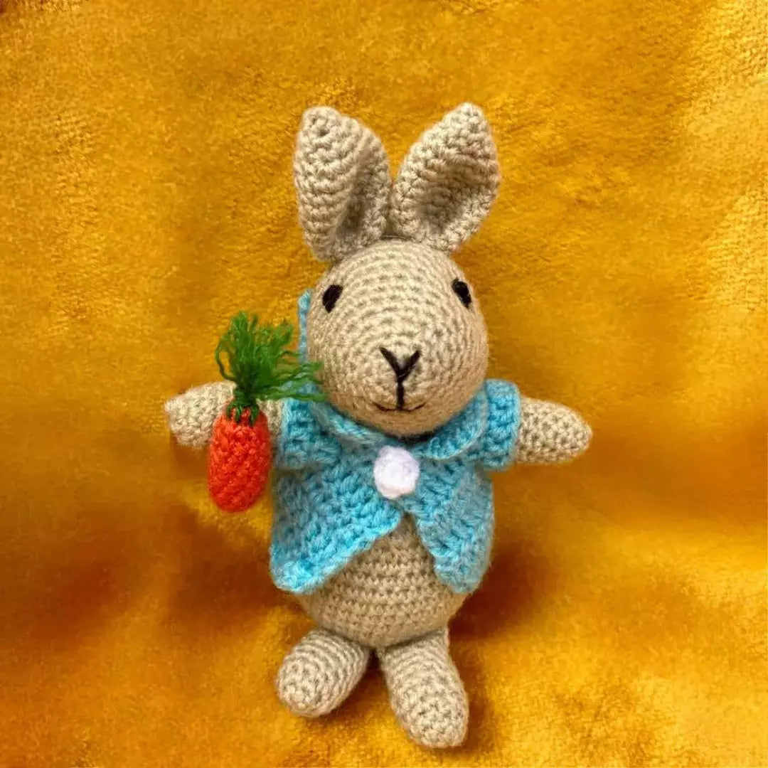 Crochet handmade Yellow Doll Toy & Crochet handmade Peter Bunny Toy