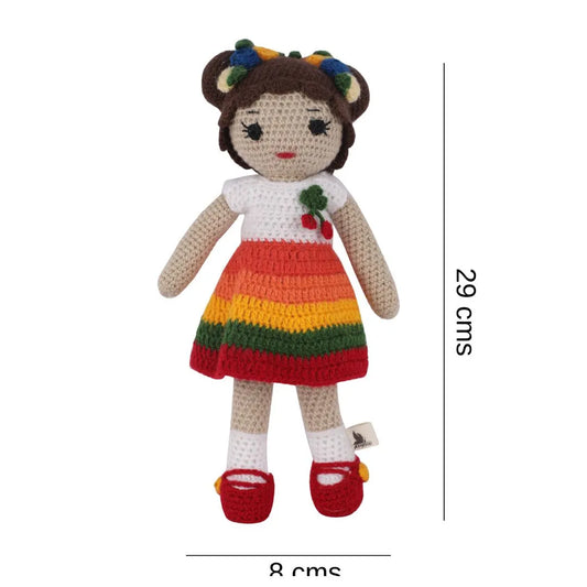Crochet Rainbow Doll Soft Handmade Toy