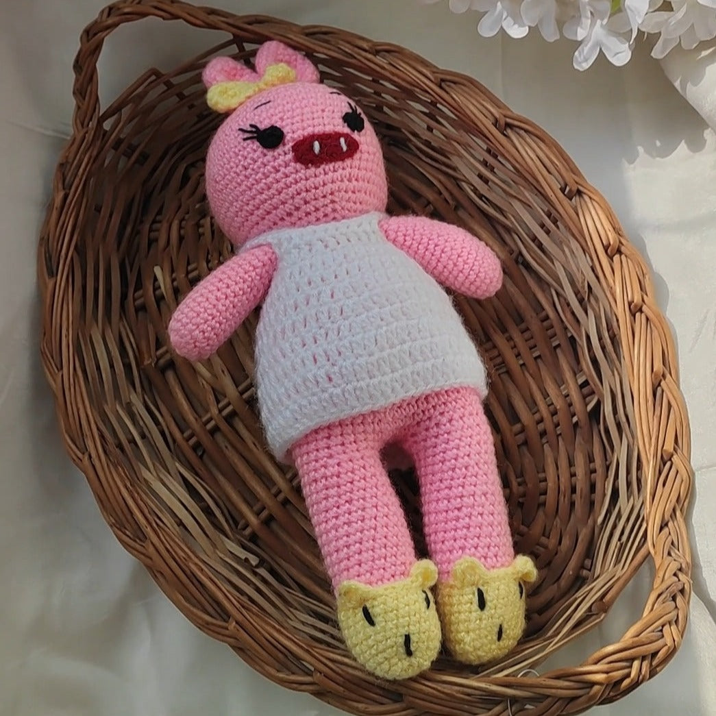Piggles- Crochet Pig Handmade Soft Toy