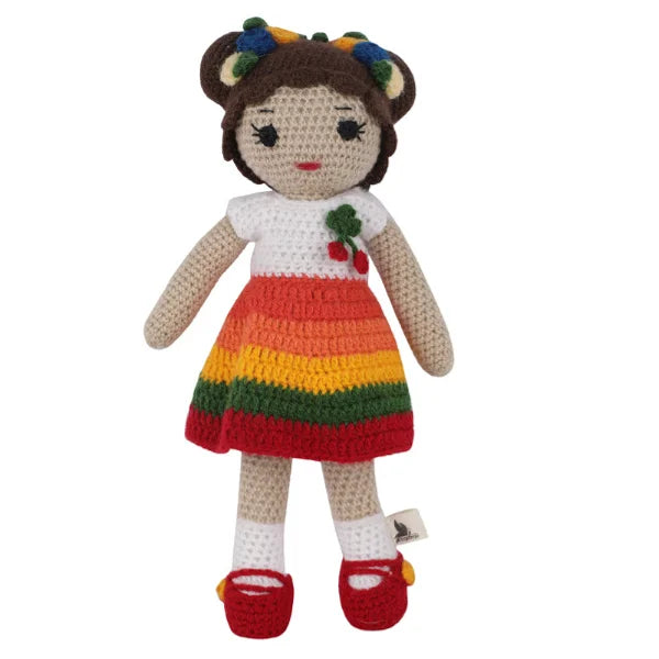 Crochet Rainbow Doll Soft Handmade Toy