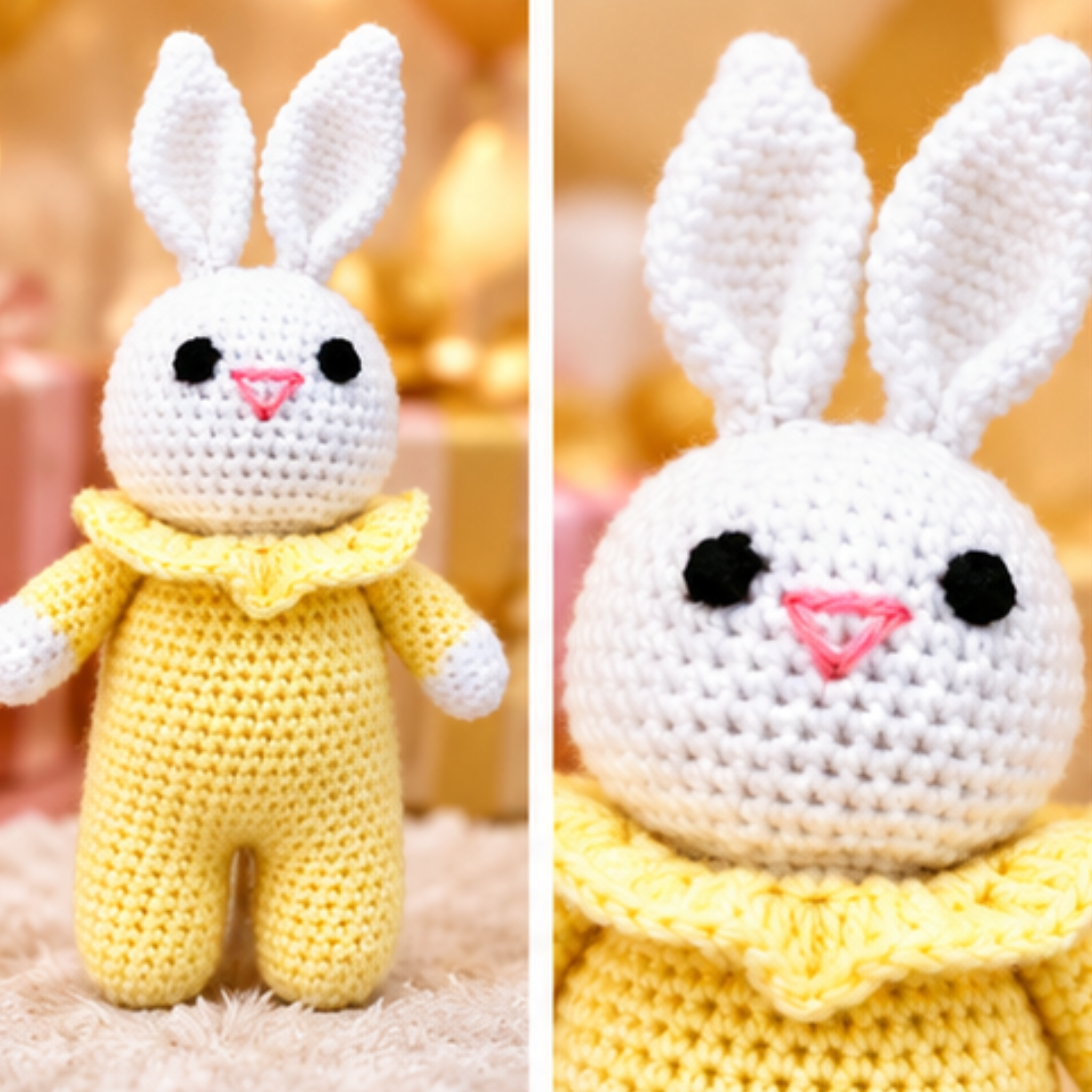 Handmade Crochet Bunny Toy (Set of 10)