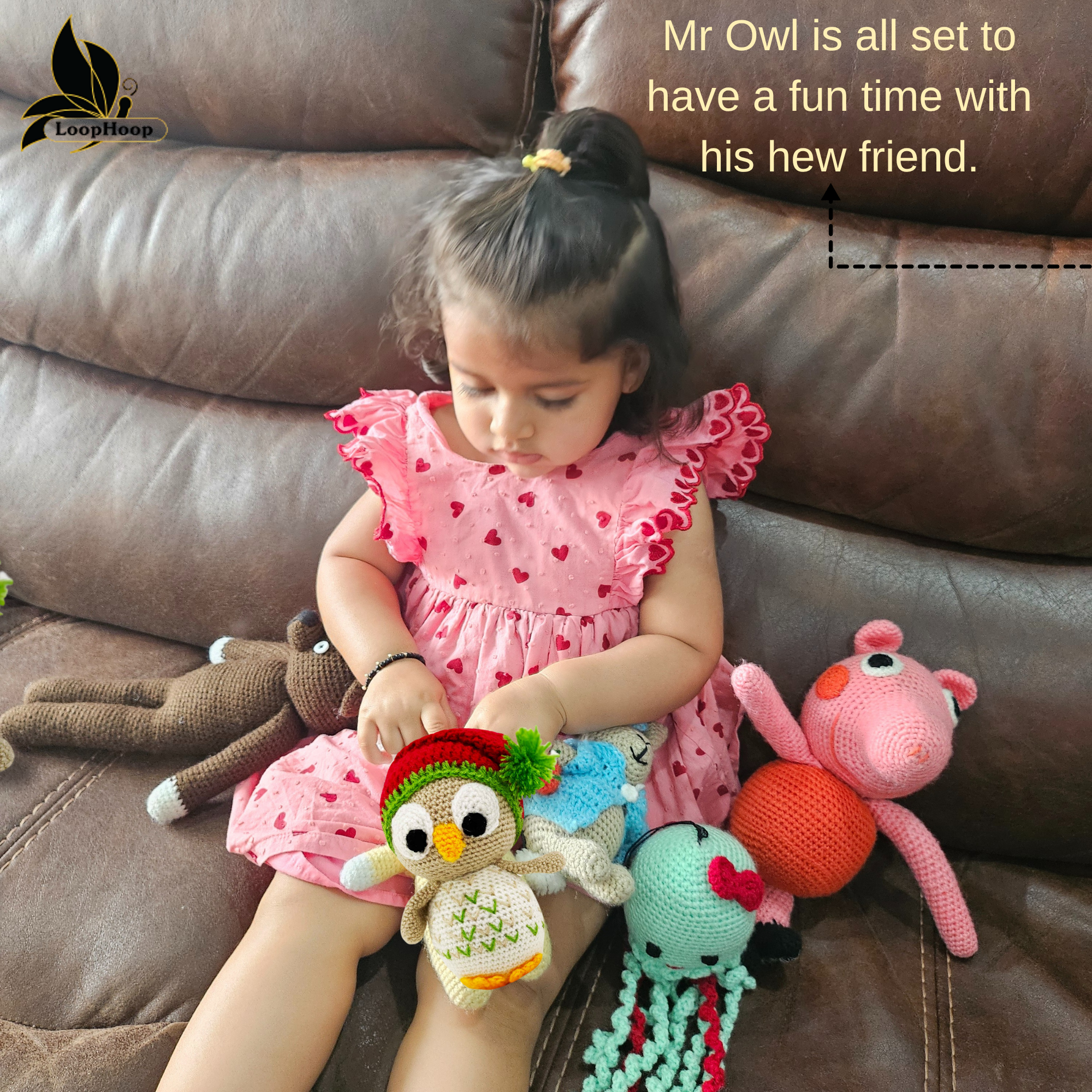 The Set of 2 Toys -Crochet handmade Shyam Krishna toy & Crochet handmade Rainbow Doll toy