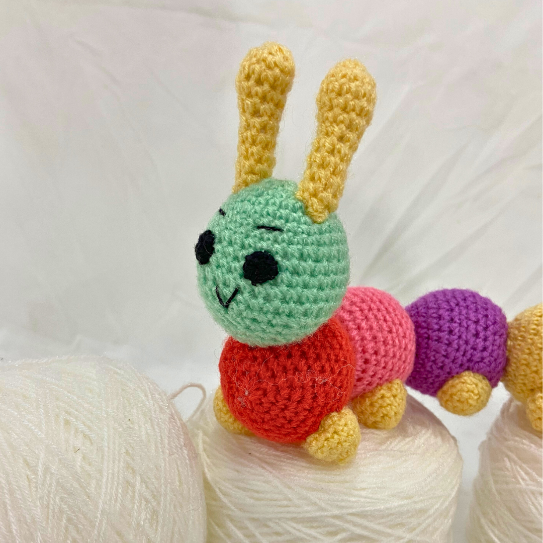 Crochet handmade Caterpillar Toy