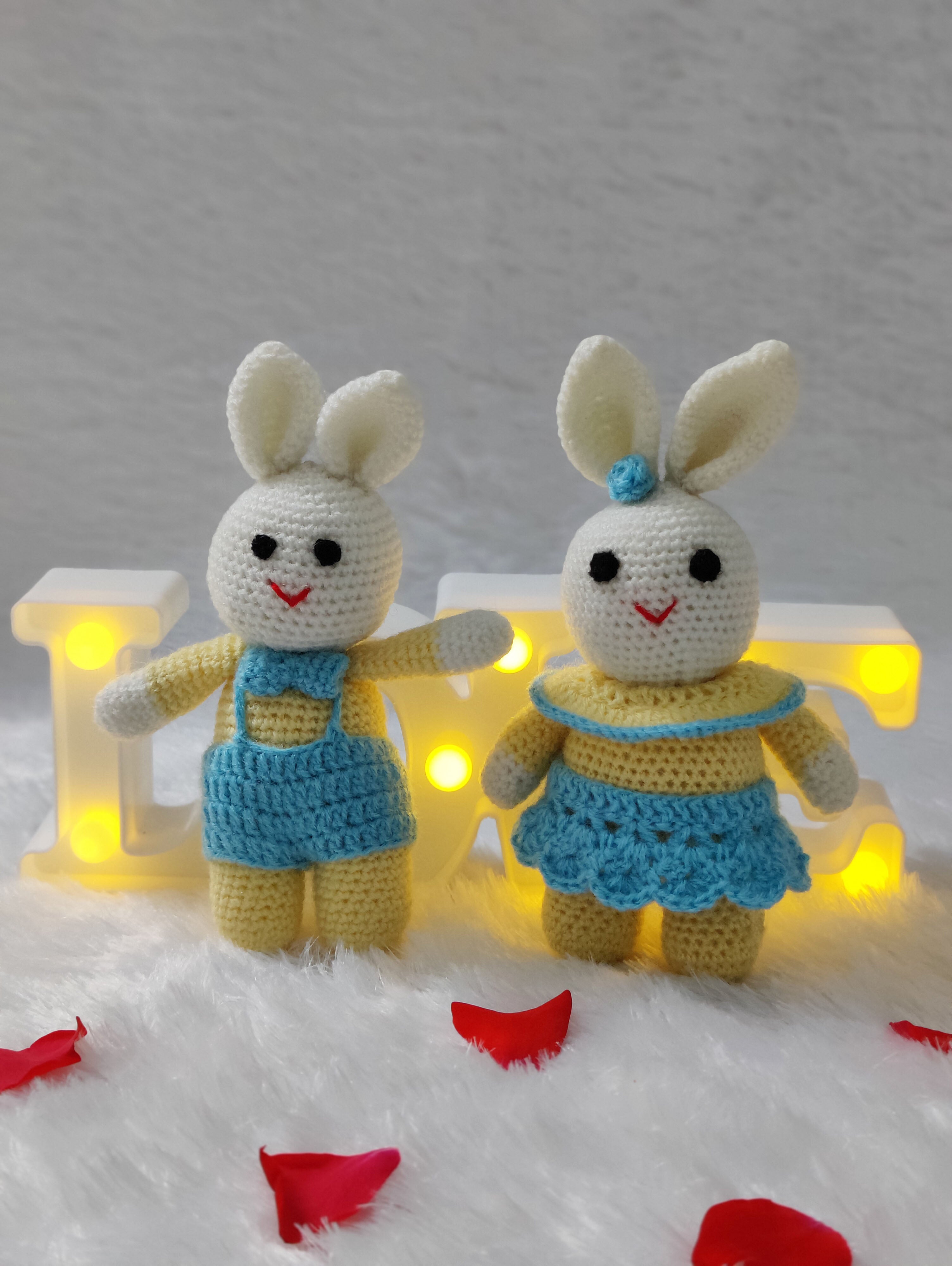 Crochet Rabbit pair