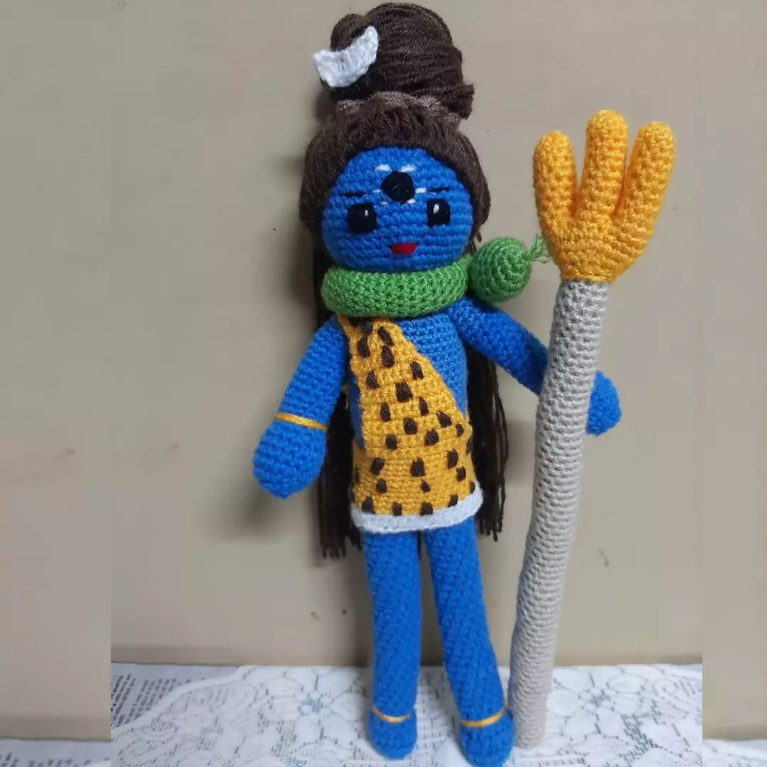 the Set Of 2 Toys- Crochet Shiv Toy & Crochet Shyam Krishna Toy
