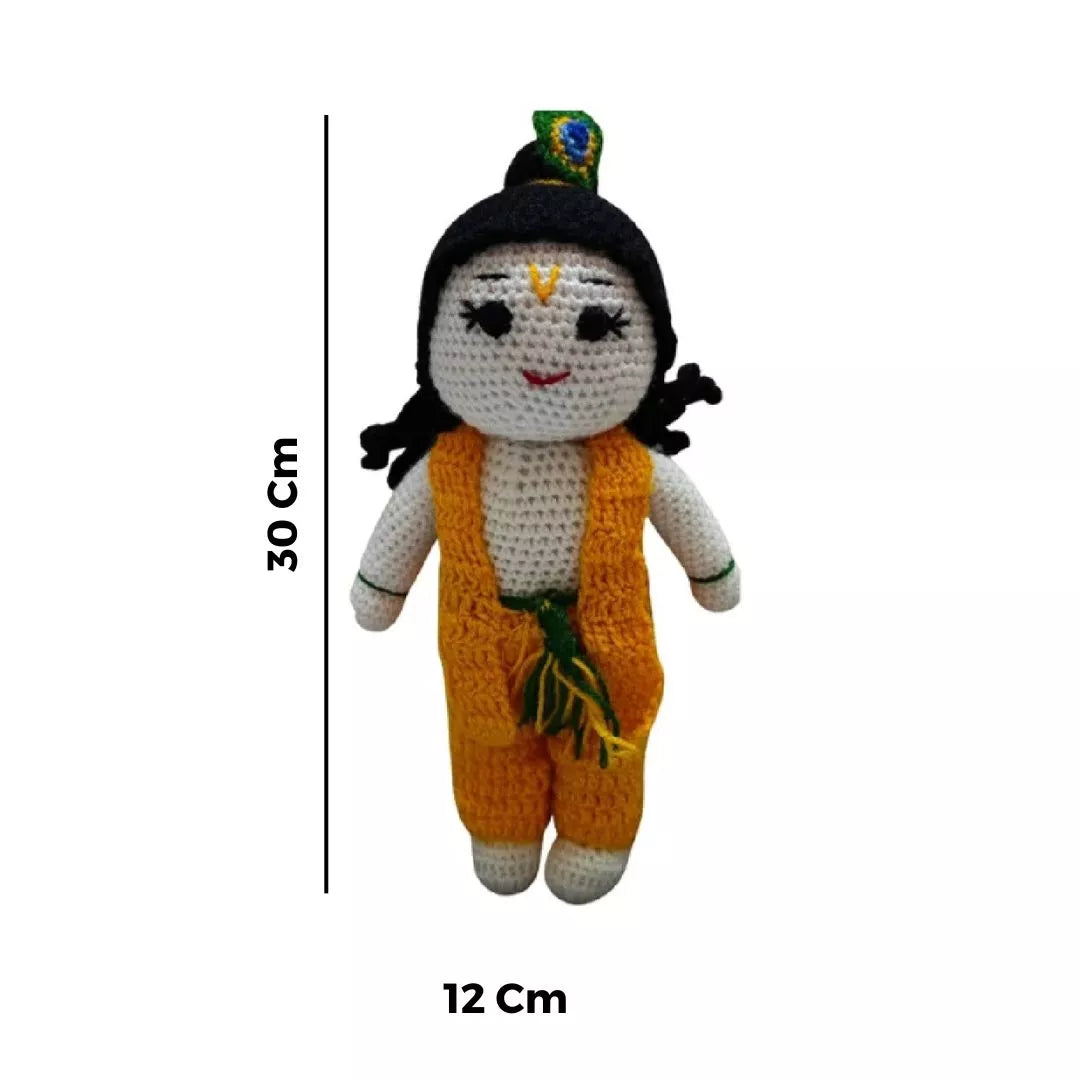 The Set of 2 Toys-Crochet handmade Krishna Toy & Crochet handmade Rainbow Doll Toy