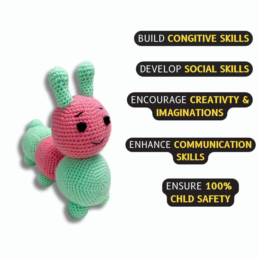 Crochet Caterpillar Handmade Soft Toy