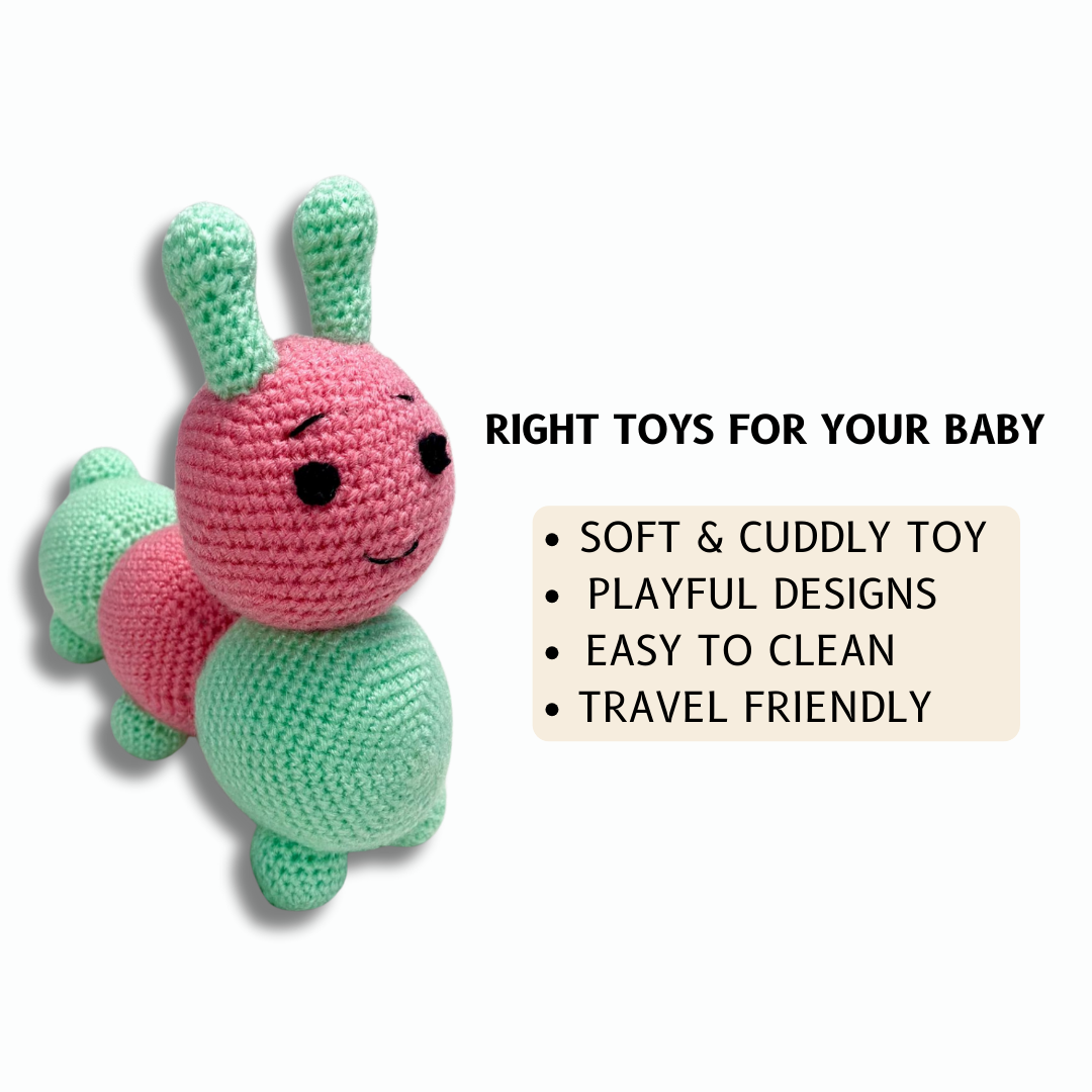 Crochet Caterpillar Handmade Soft Toy