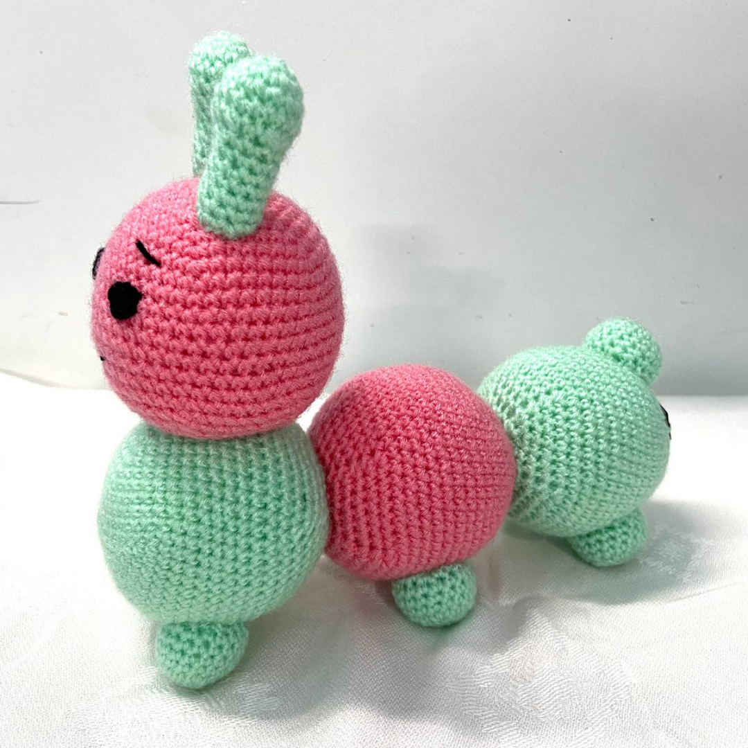 Crochet Caterpillar Handmade Soft Toy