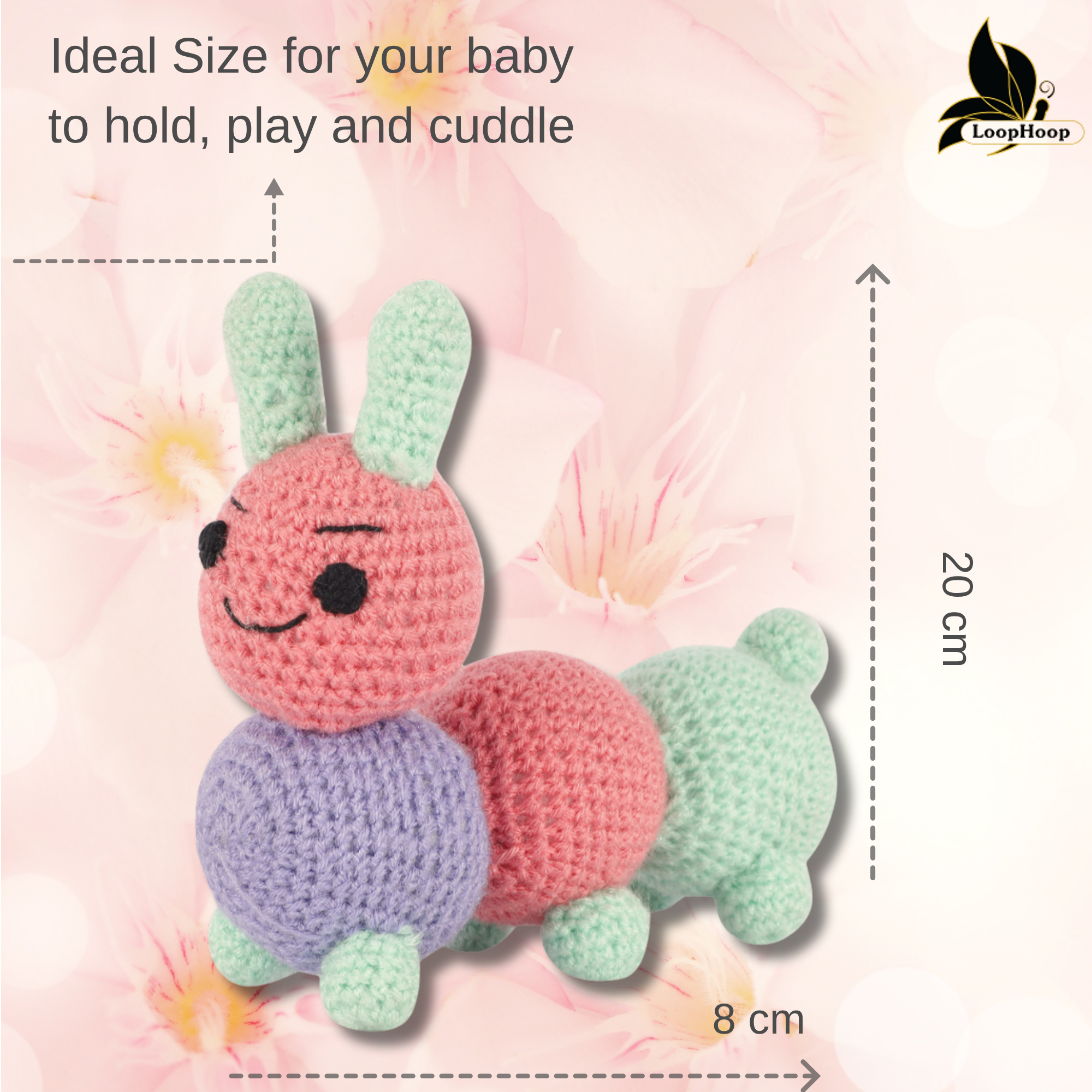 Crochet Caterpillar Handmade Soft Toy