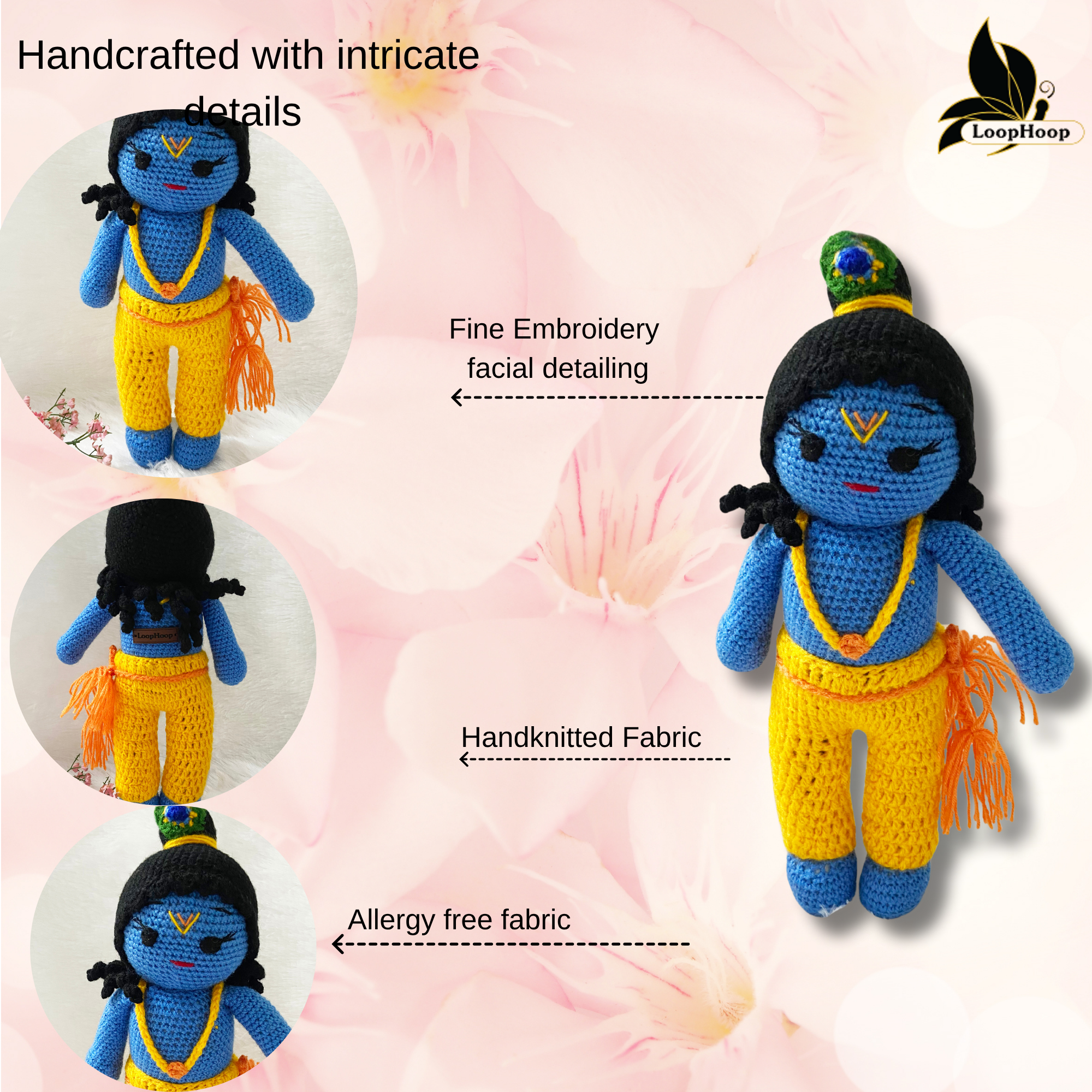 Crochet Handmade Shyam Krishna Toy