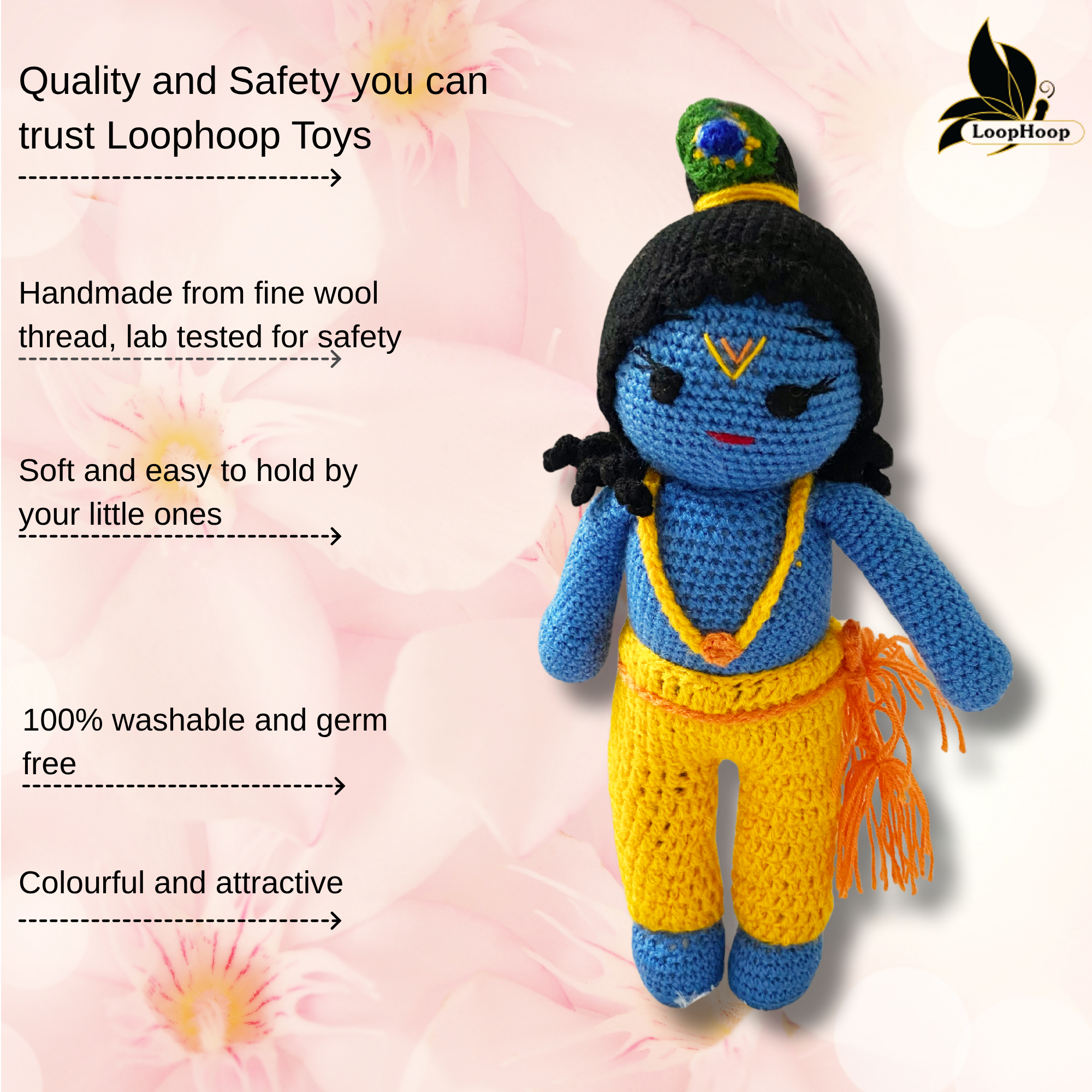 Crochet Handmade Shyam Krishna Toy