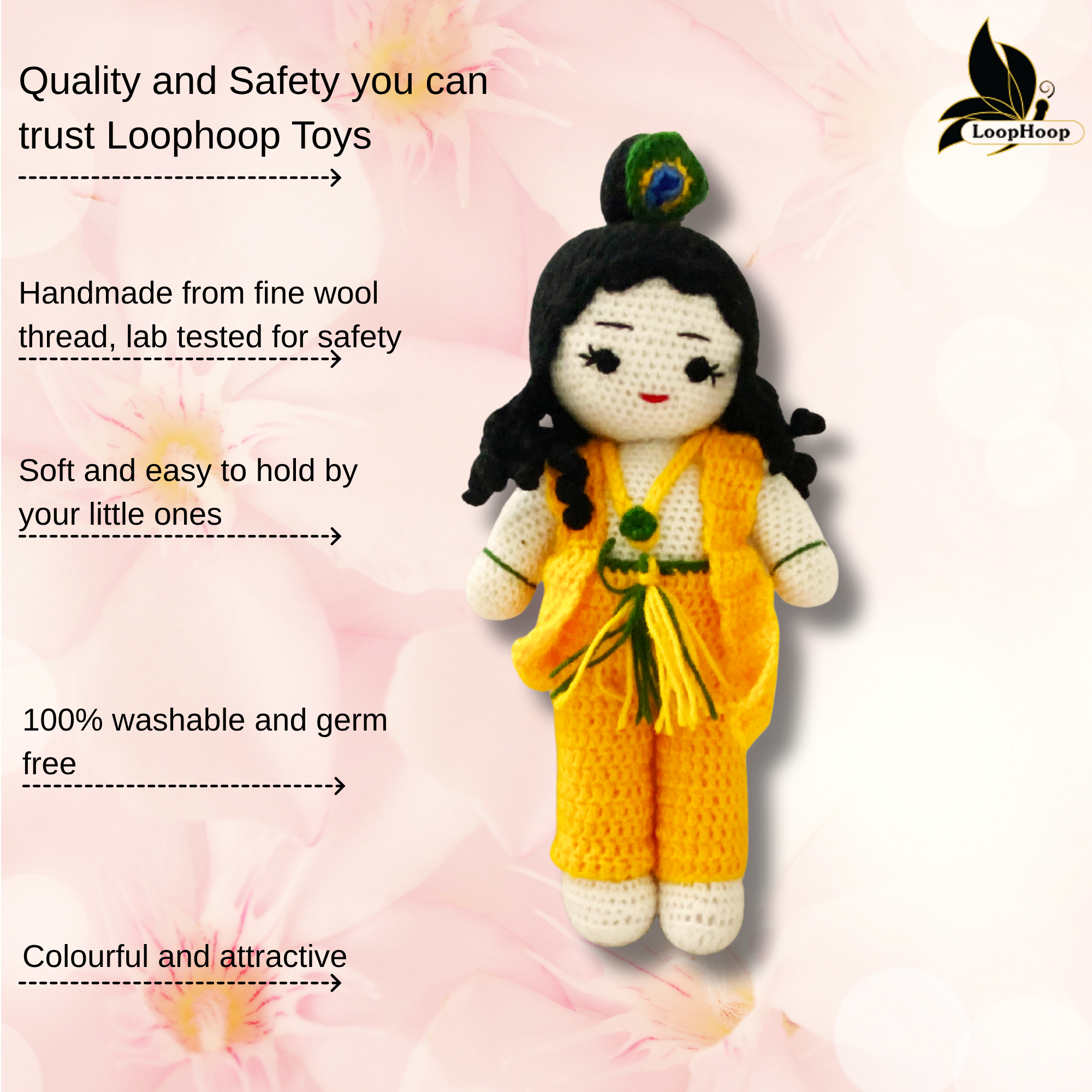 Crochet Handmade Krishna Toy