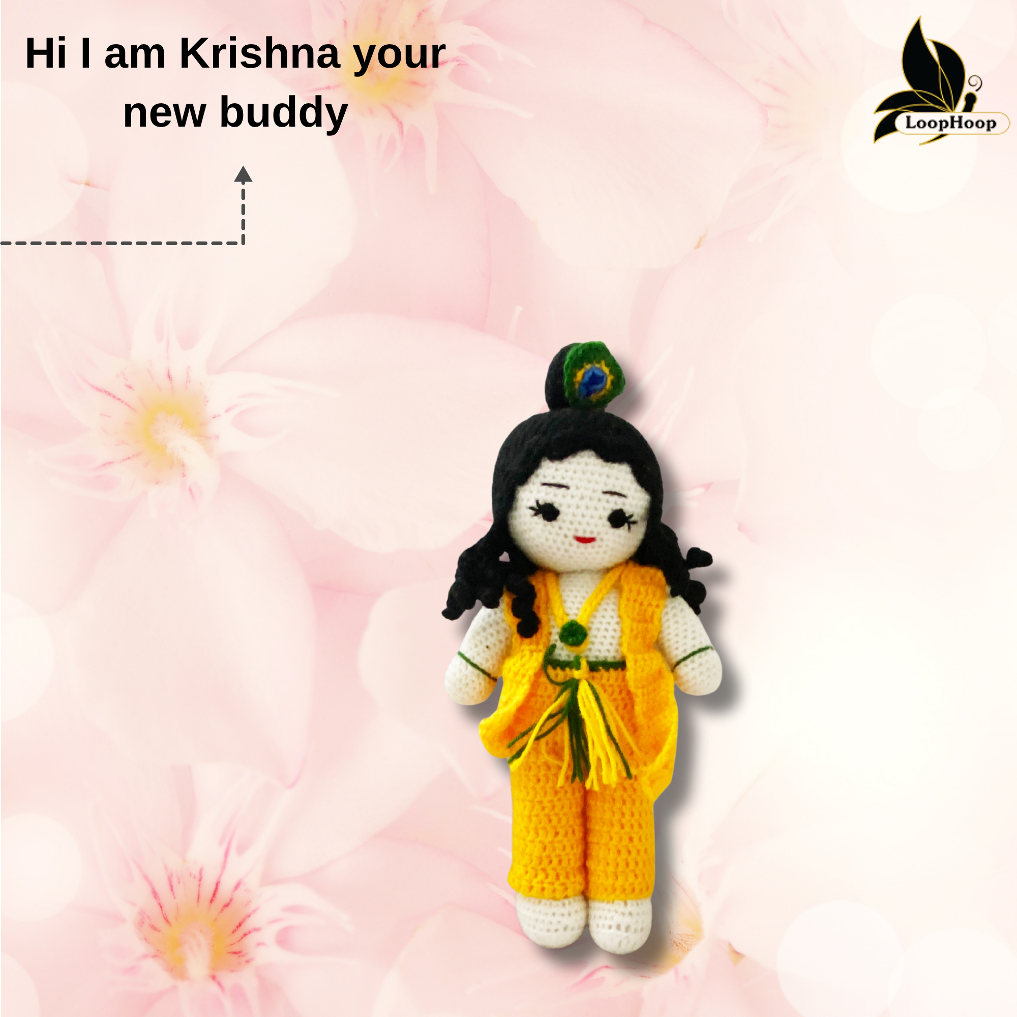 Crochet Handmade Krishna Toy