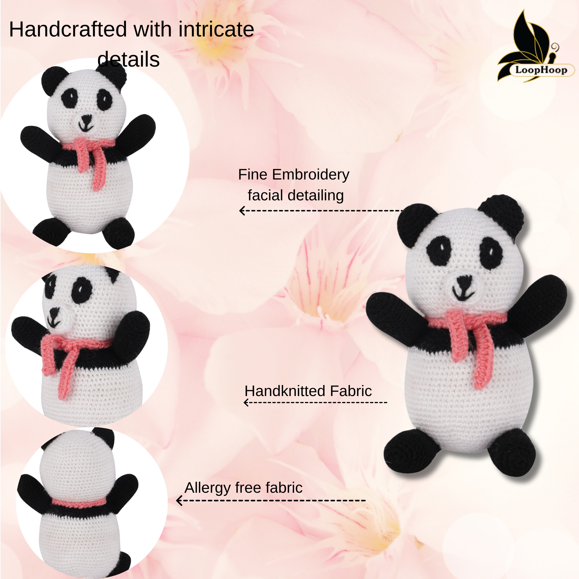 Crochet Panda Handmade Soft Toy