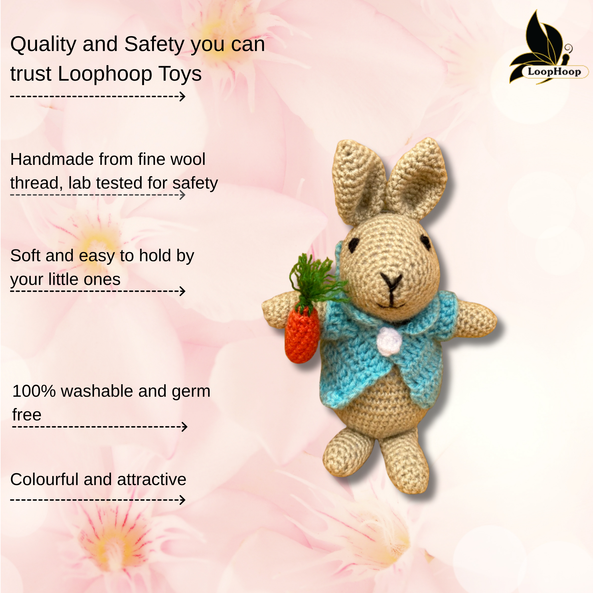 Crochet Handmade Peter Bunny Toy