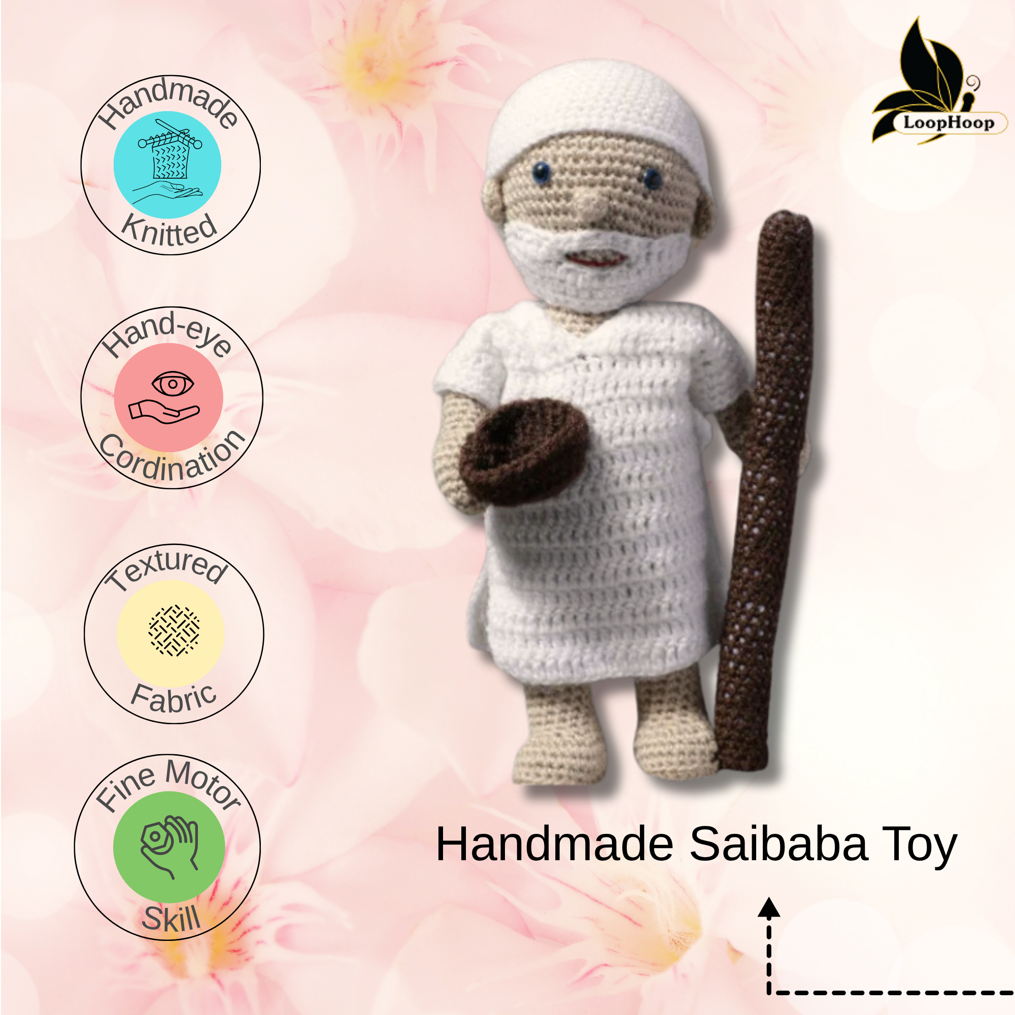 Crochet Sai Baba Handmade Toy
