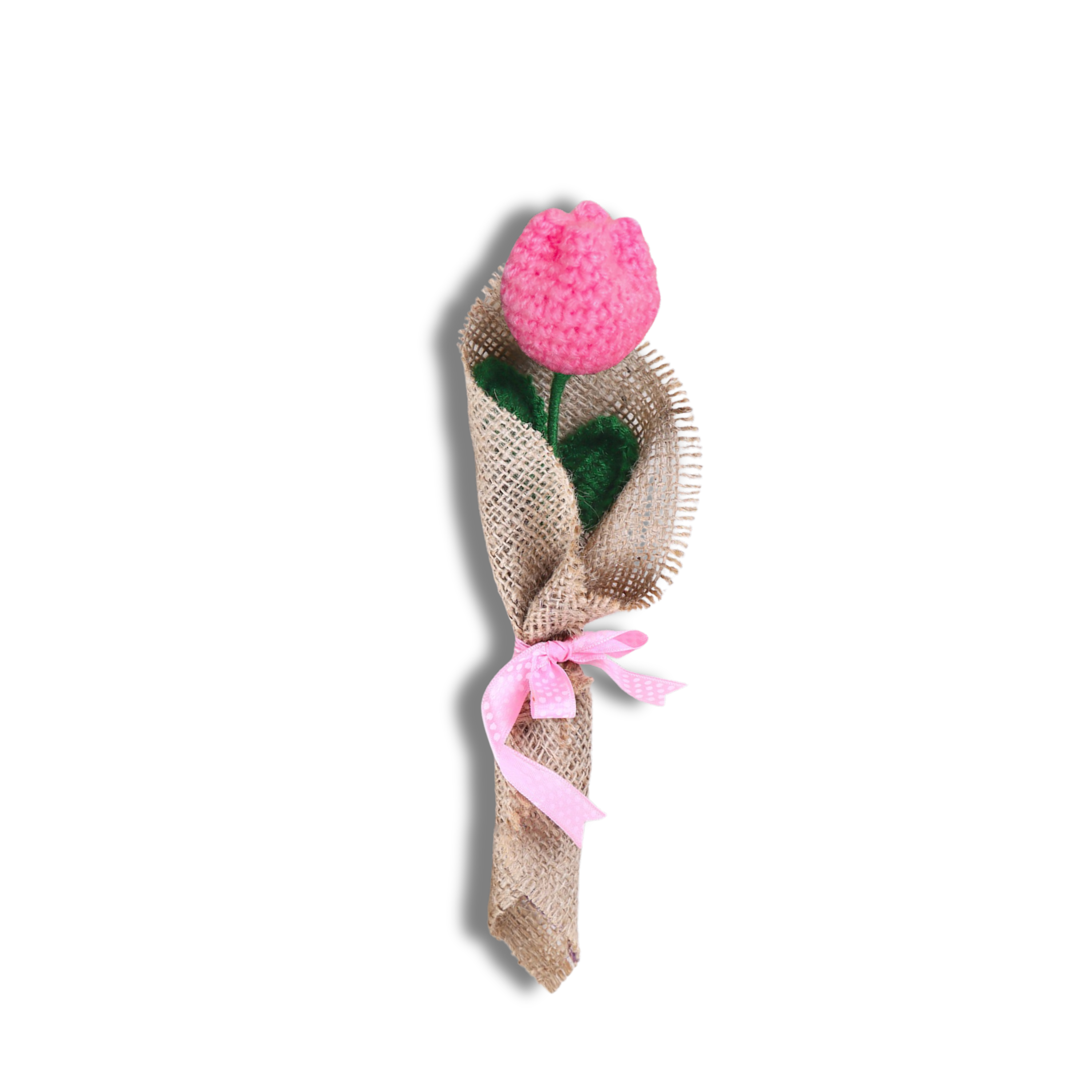 Crochet handmade Pink tulip Bouquet- 1 steam