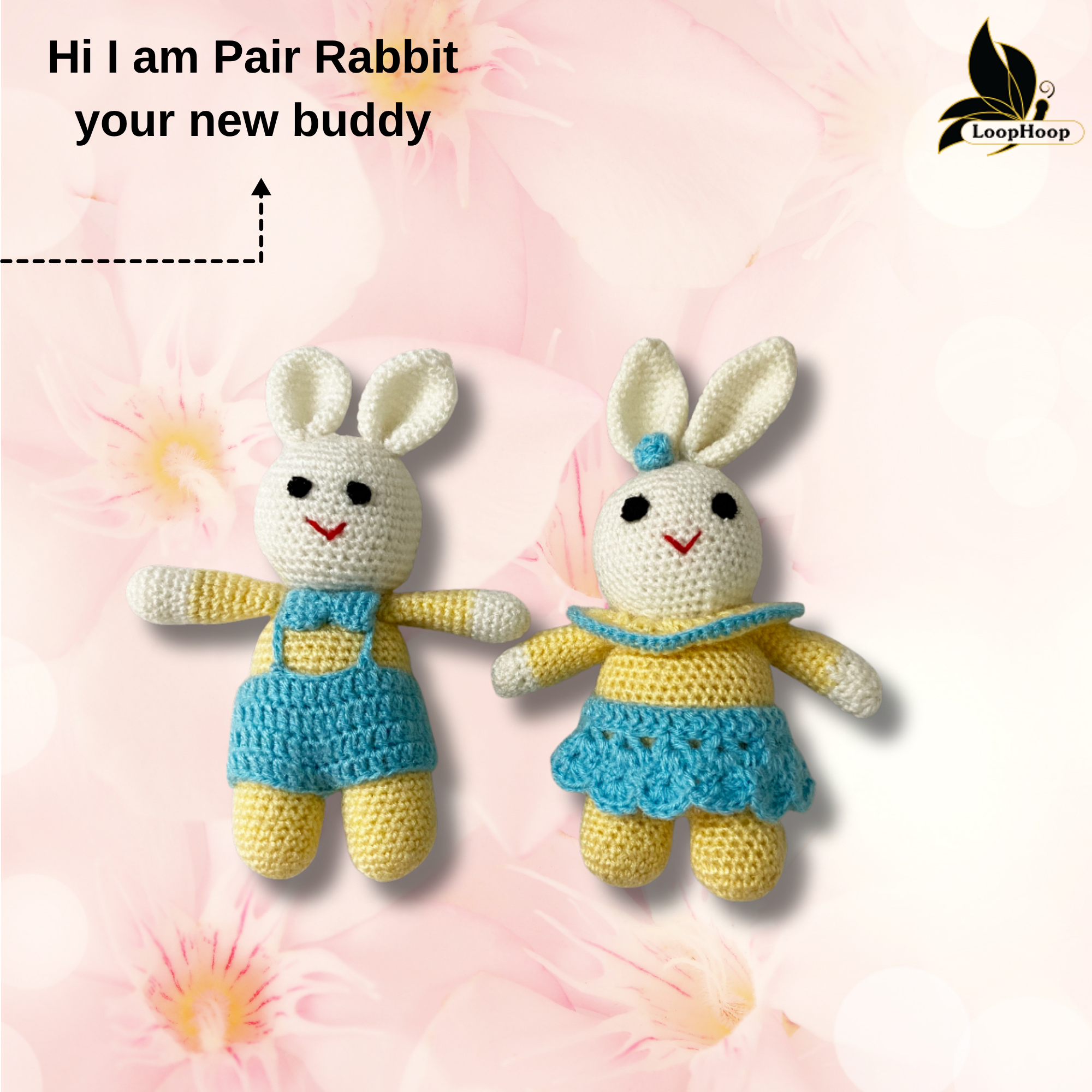 Crochet Rabbit pair