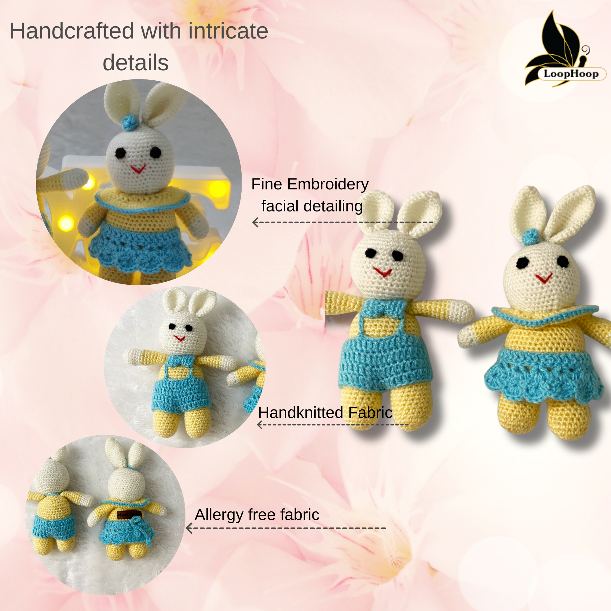 Crochet Rabbit pair