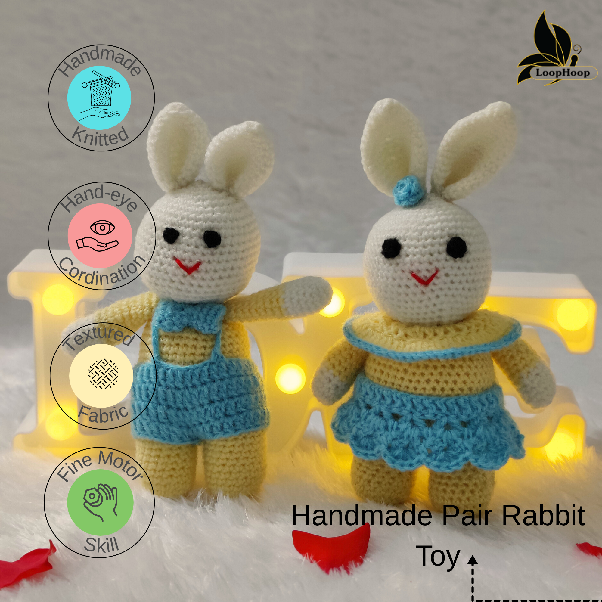 Crochet Rabbit pair