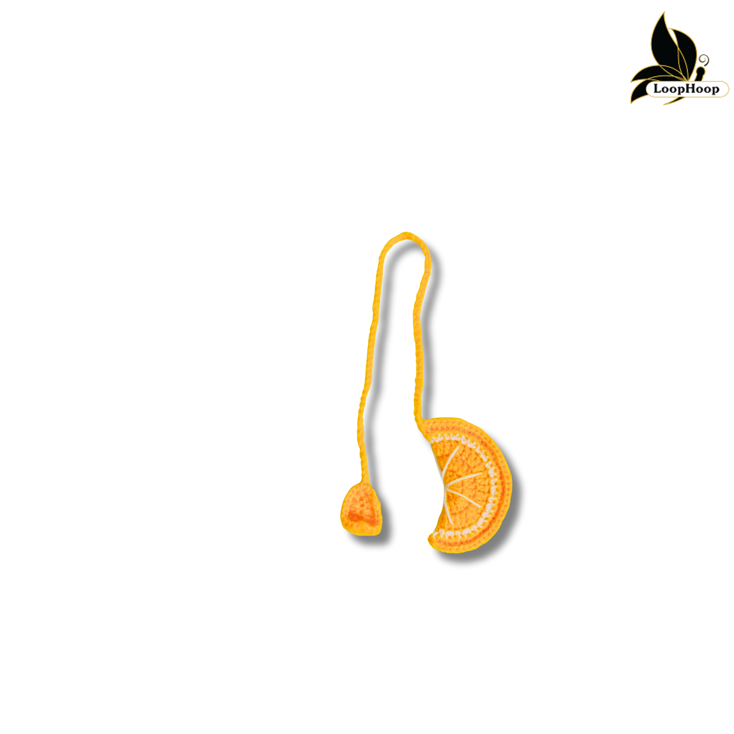 Crochet Handmade Lemon Bookmark (1 stem)