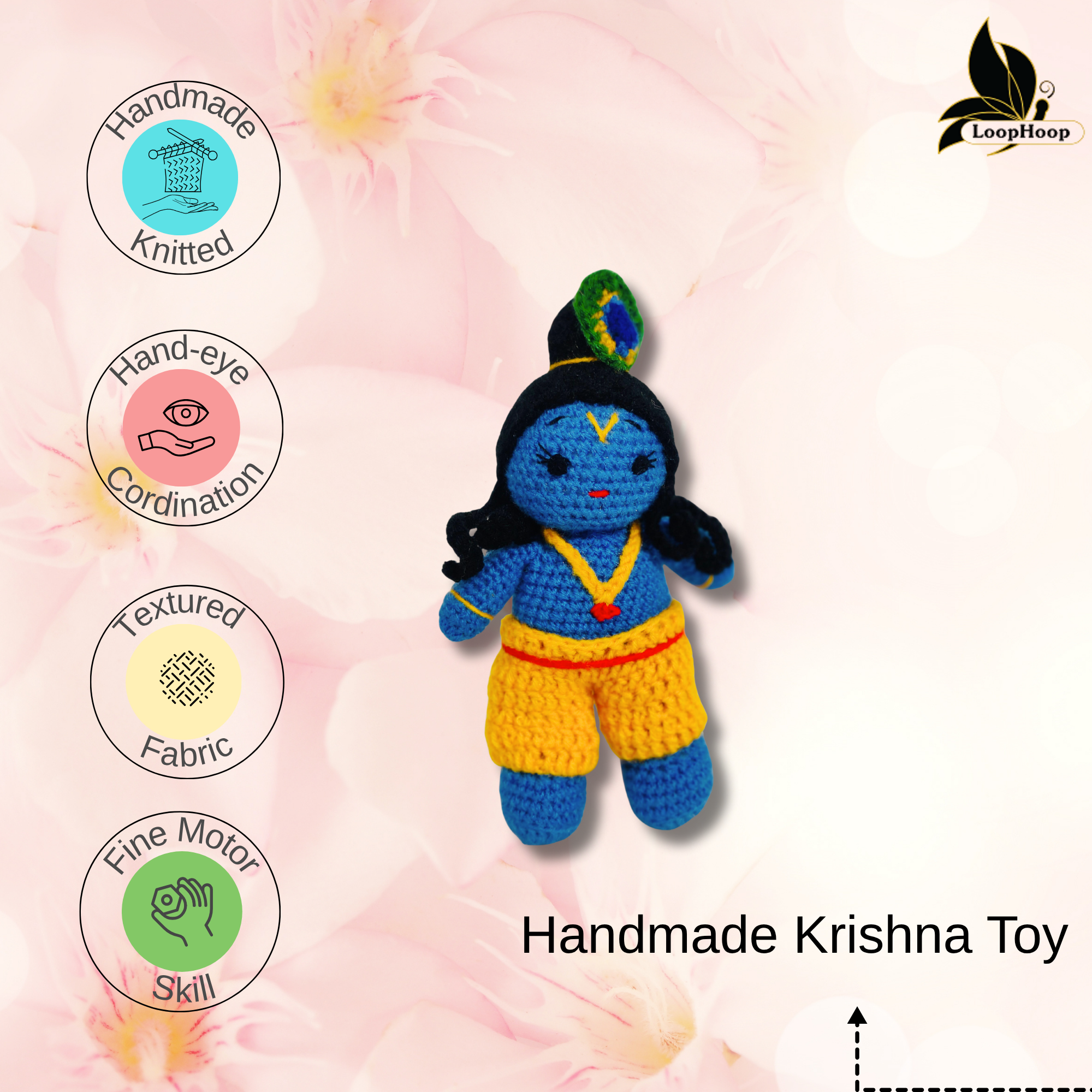 Crochet Handmade Small Krishna Toy