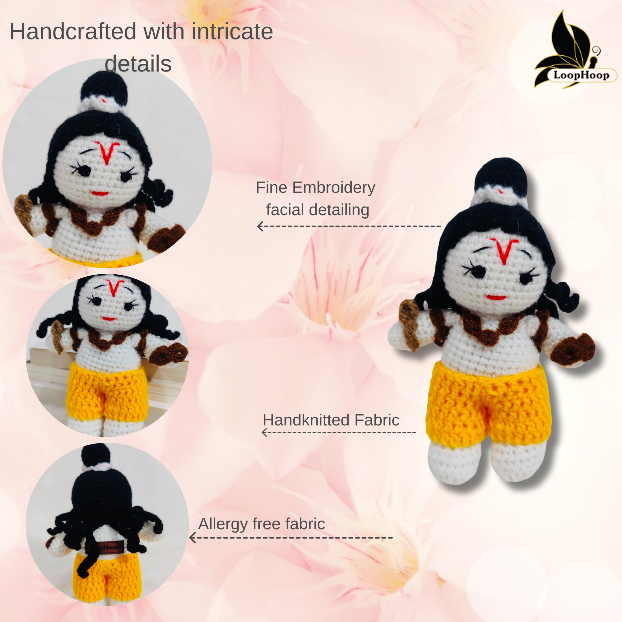 Crochet Handmade Small Ram Ji Toy